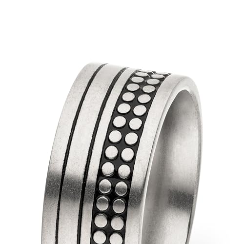 s.Oliver RED LABEL Herrenring silber Gr.62 matt Edelstahl