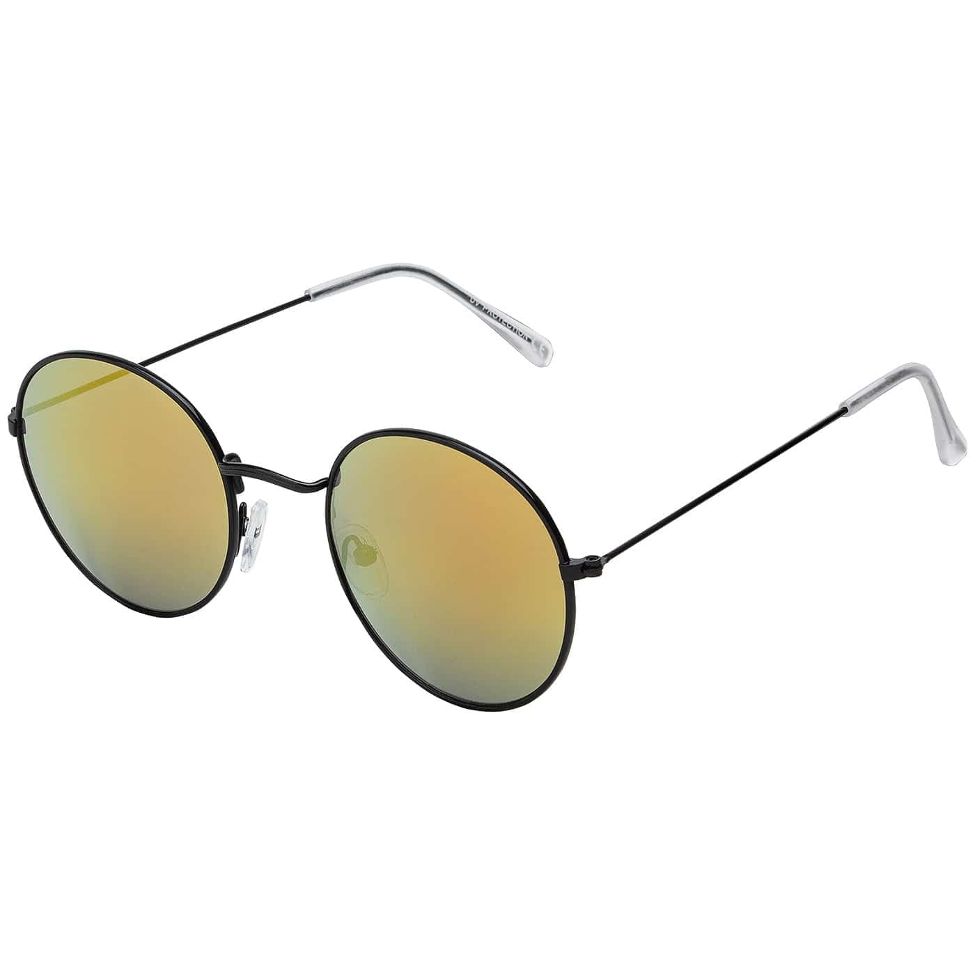 BEZLIT Retro Runde Sonnenbrille Schwarz-Gold UV400