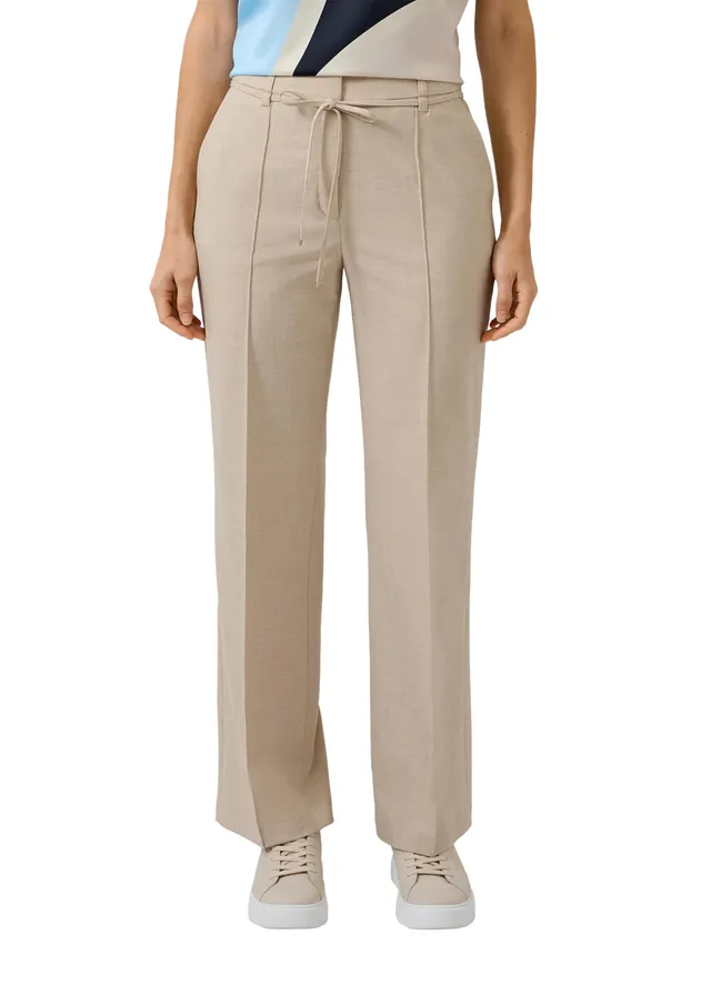 s.Oliver Black Label Hose Wide Leg Beige Gr.40 Bindegürtel