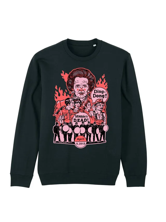 dna merch Ding Dong Thatcher Rundhalspullover Streik-Design