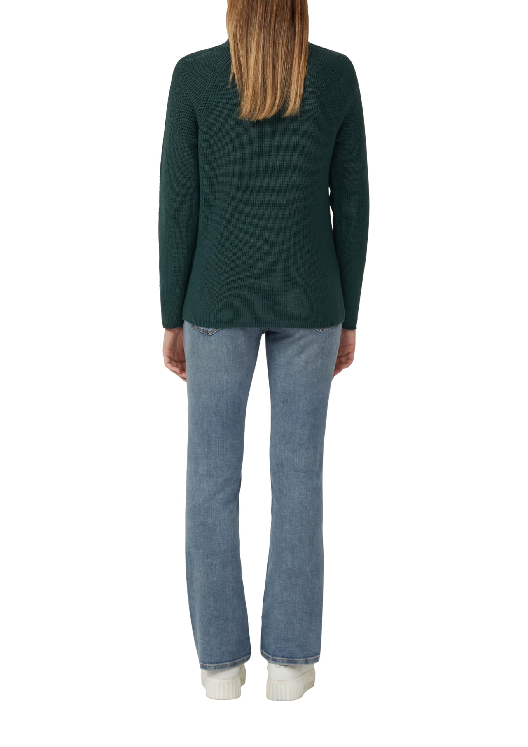 s.Oliver Junior Strickpullover V-Ausschnitt schwarz Baumwolle
