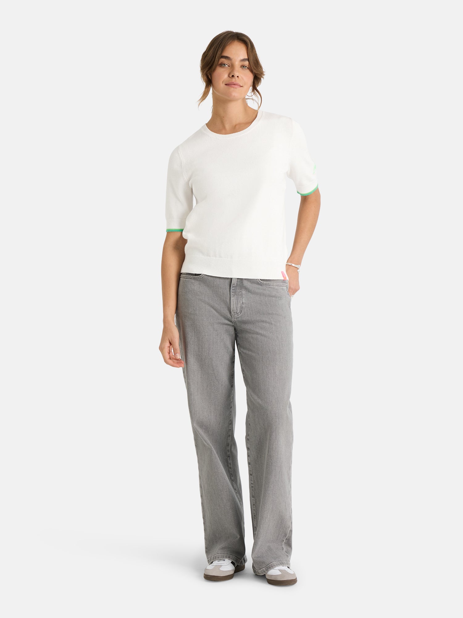 Lieblingsstück TalviL Kurzarm-Pullover Viskosemix offwhite