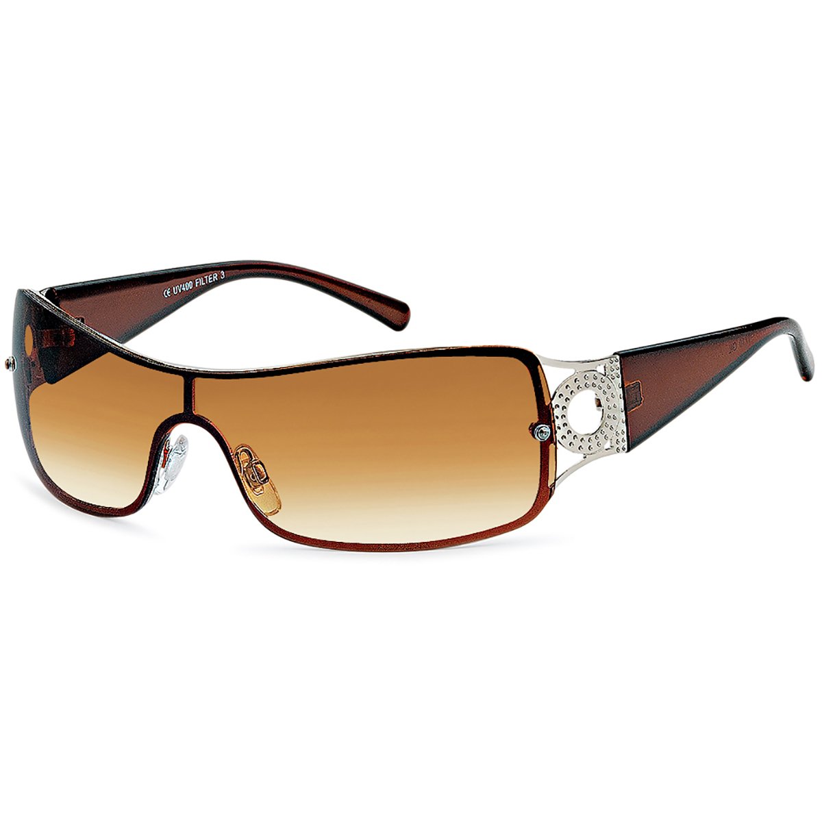 BEZLIT Shield Sonnenbrille Damen oversize braun