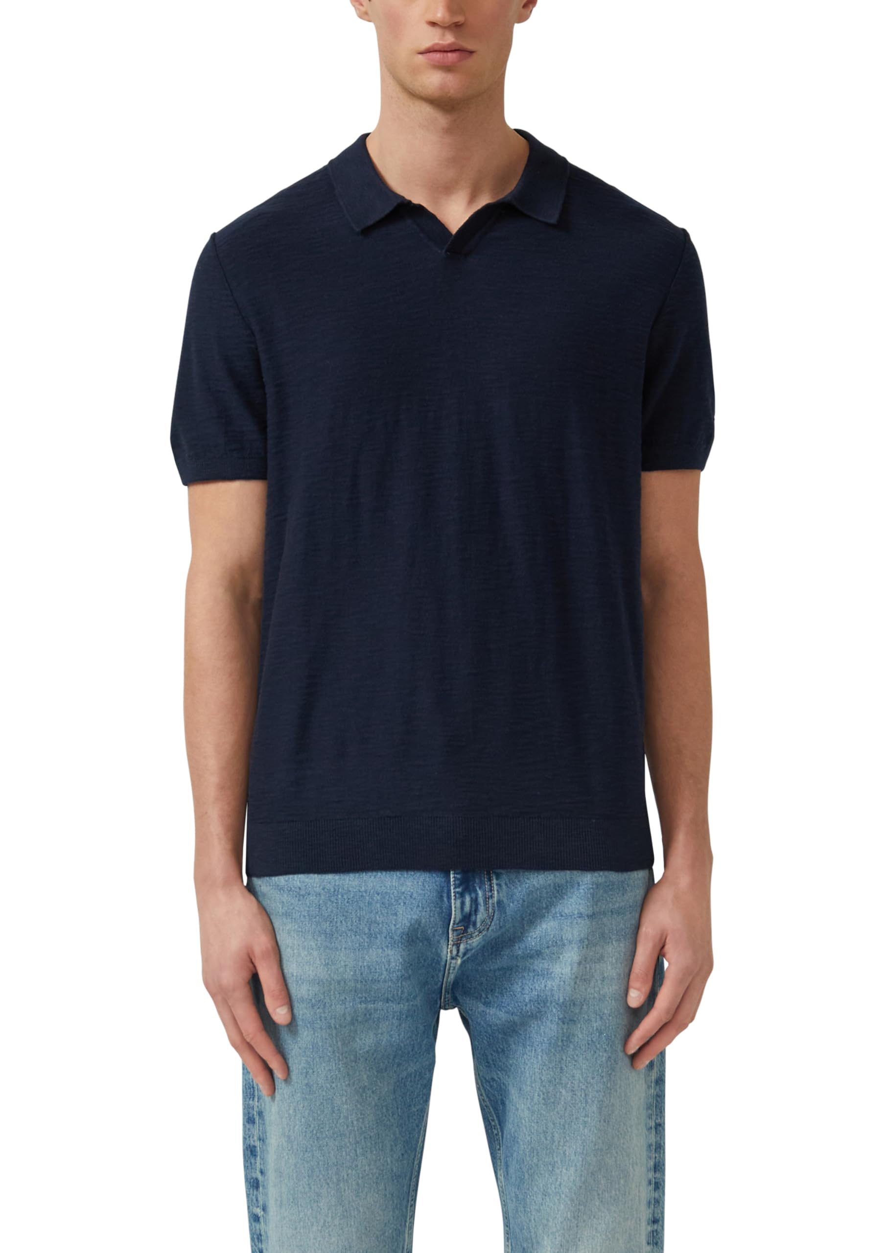 s.Oliver RED LABEL Flammgarn Strick-Polo L olivgrün