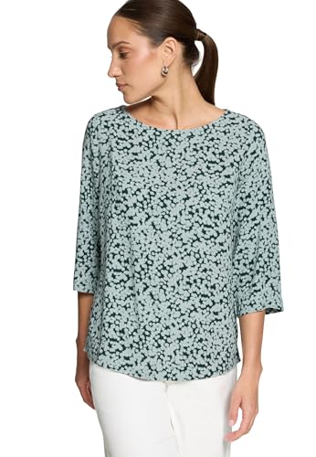 zero Blusenshirt mit Print Dark Green Blue Gr.40 leicht