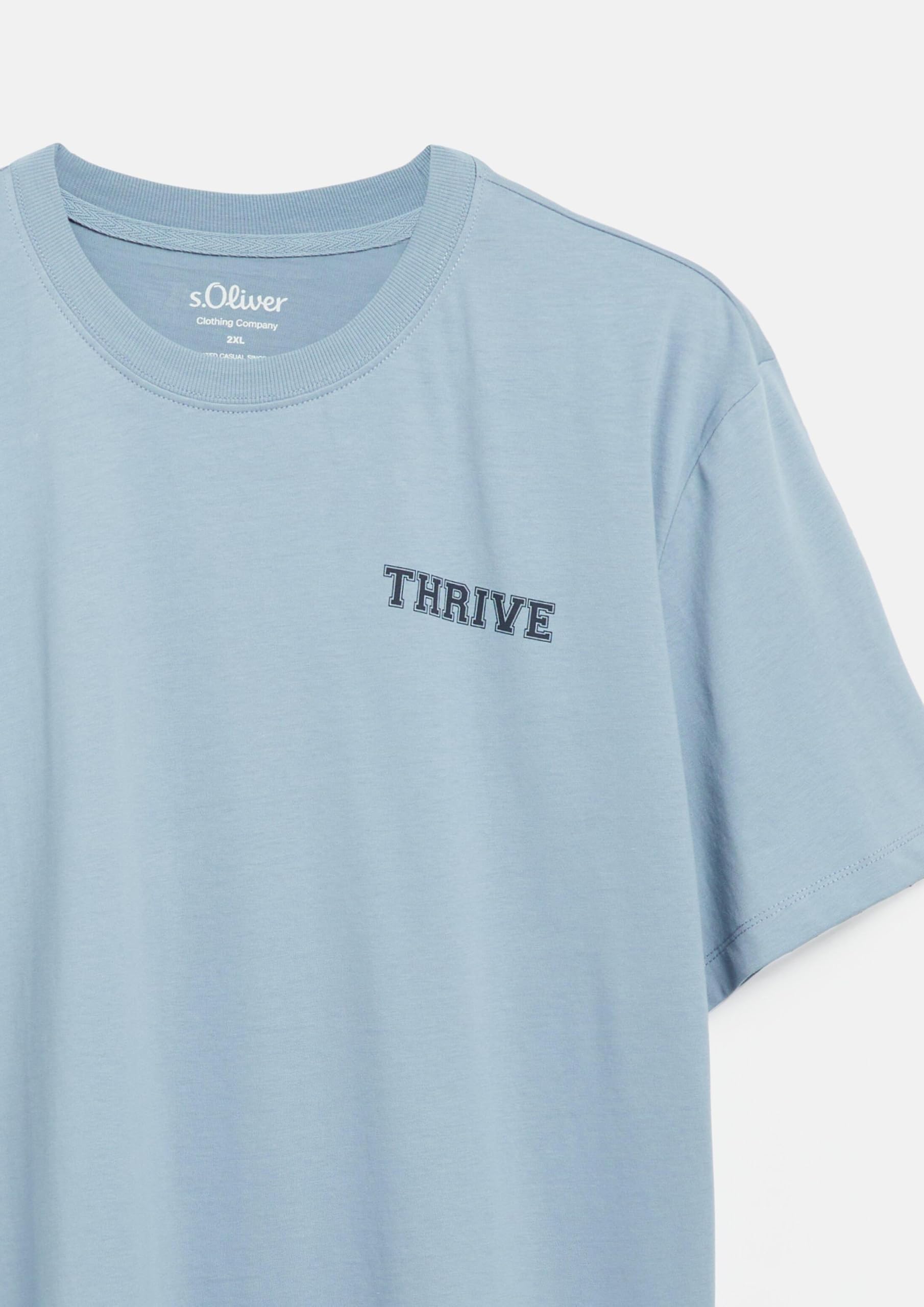 s.Oliver T-Shirt Front Rückenprint 3XL hellblau
