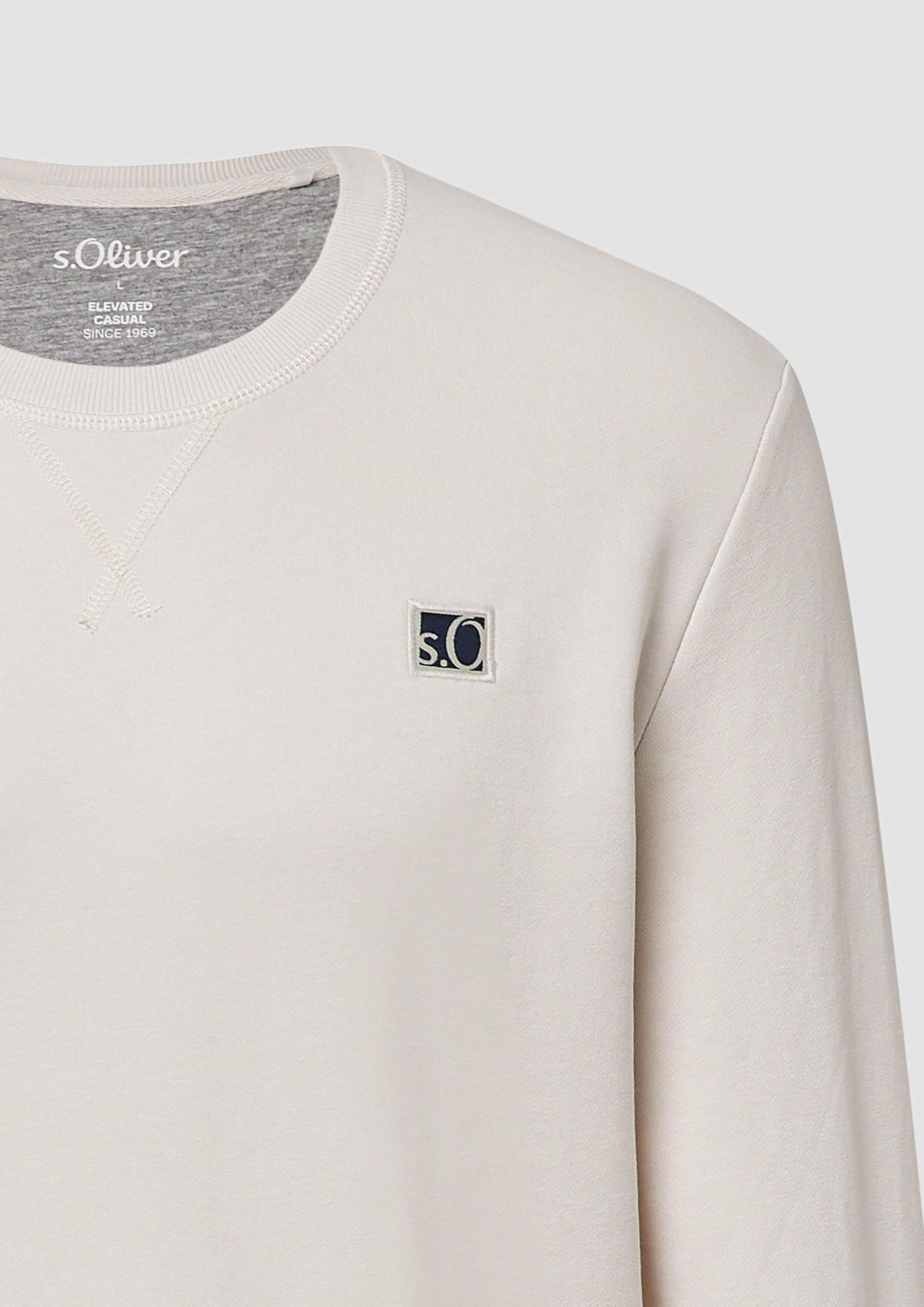 s.Oliver RED LABEL Sweatshirt L Creme Regular Fit