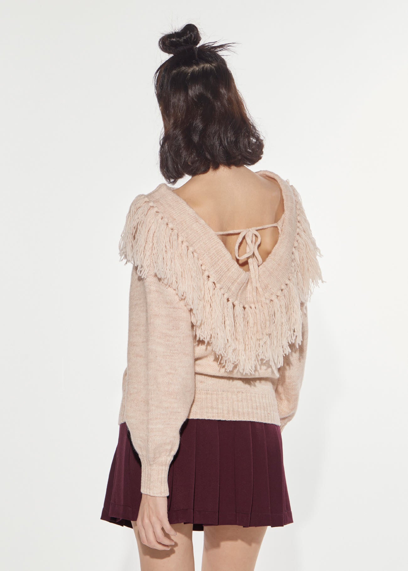 Denny Rose Schiffer Pullover pfirsich Fransen