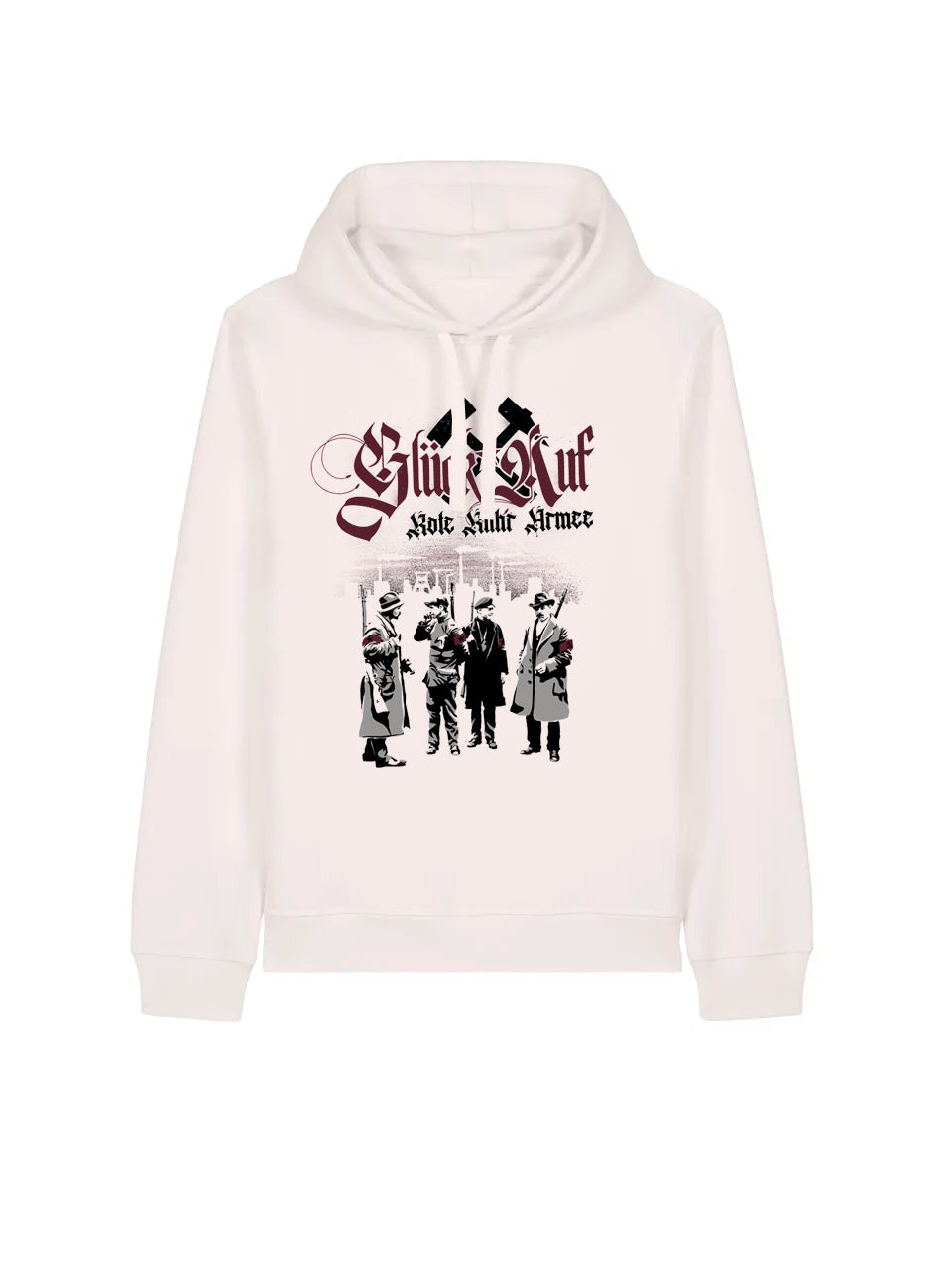 dna merch Glück auf Rote Ruhr Armee Hoodie heidegrau