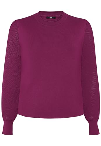 zero Feinstrickpullover Puffärmel Magenta Gr. 40