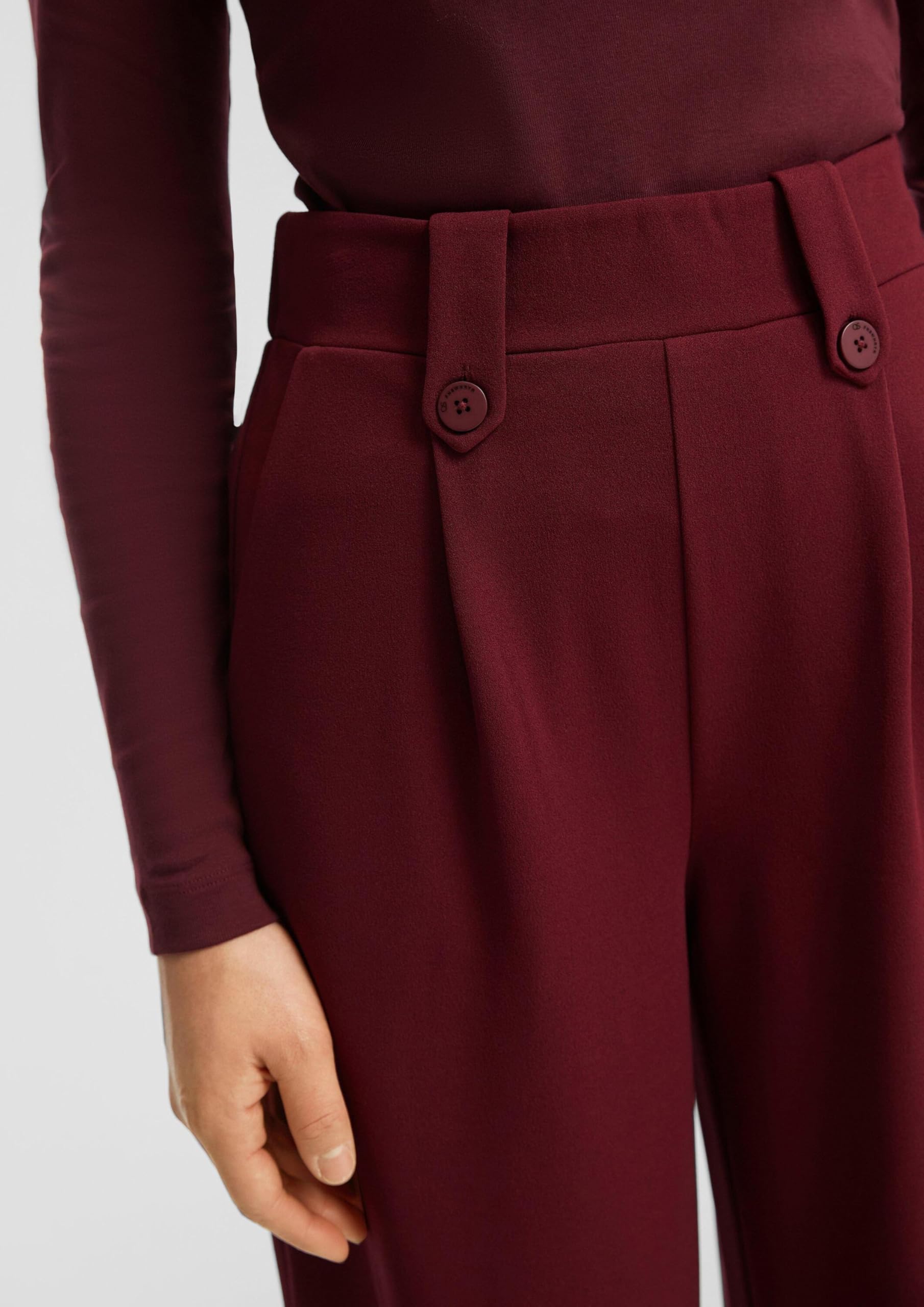 s.Oliver QS Wide-Leg Hose Interlockjersey 40W/32L weit