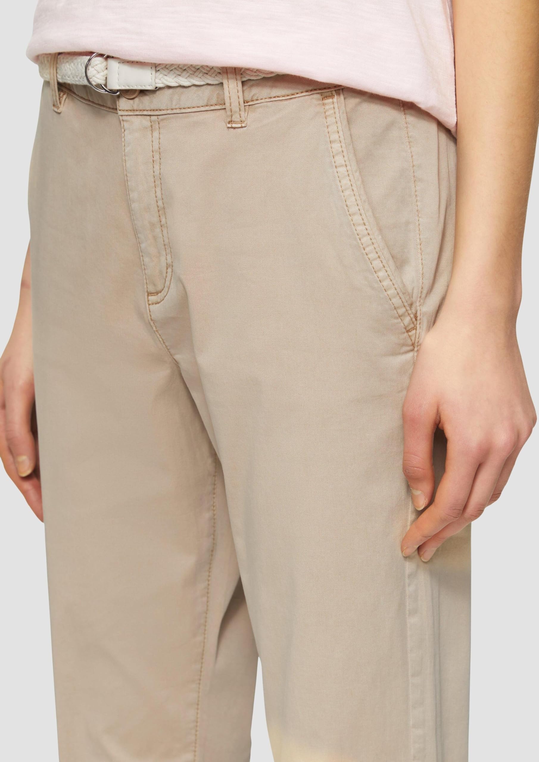 s.Oliver Junior Garment Dye Chinohose mit Flechtgürtel