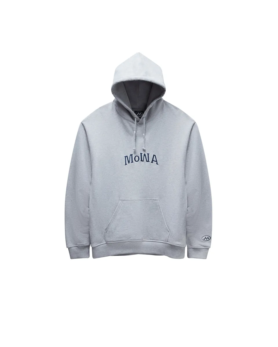 Mowalola MoWA Hoodie grau Baumwolle Stickerei