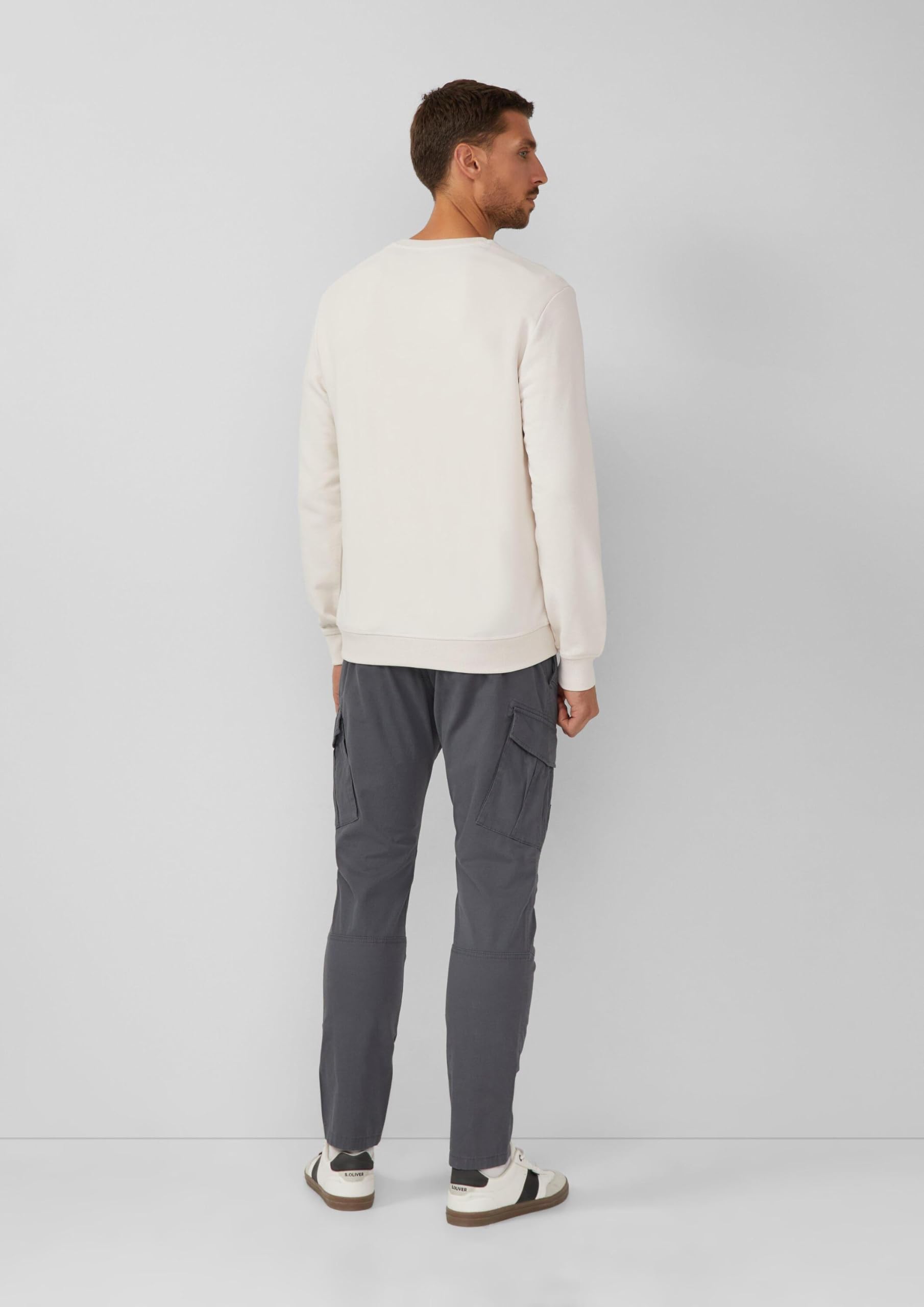 s.Oliver RED LABEL Sweatshirt L Creme Regular Fit