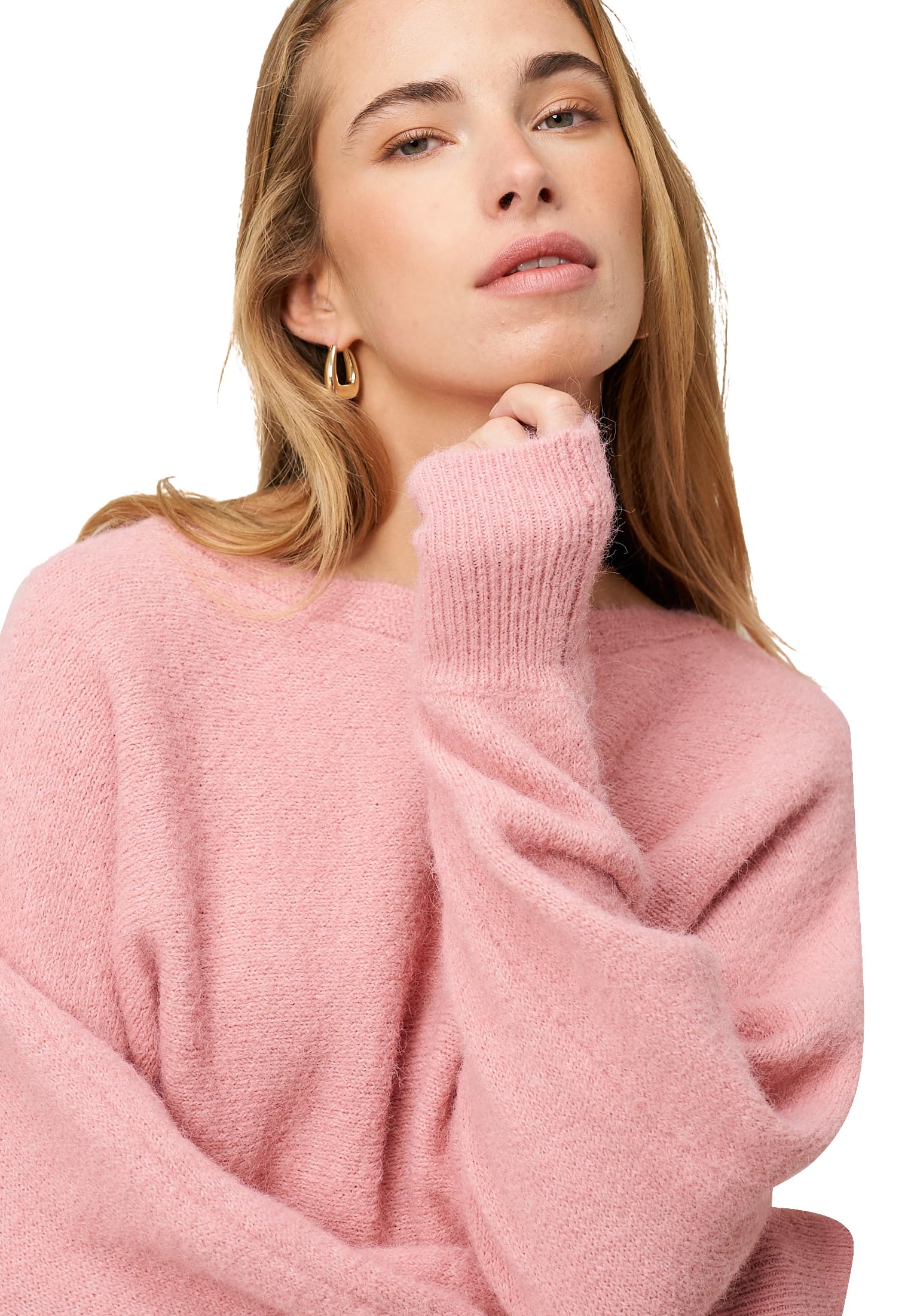 zero Strickpullover U-Boot-Ausschnitt Rose Gr.40 Melange