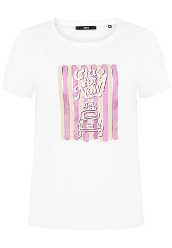 zero Printshirt mit Aufdruck Shirt 38 Patch Cream Pink