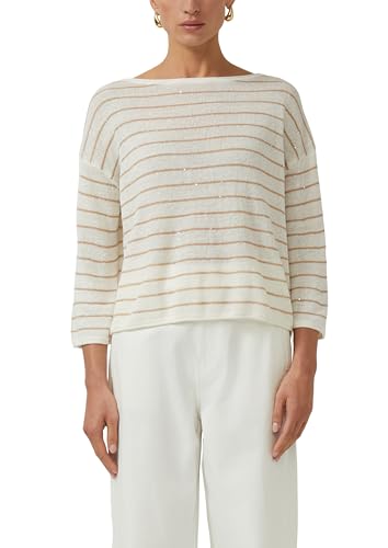 s.Oliver Red Label Strickpullover Leinenmix Pailletten Gr.L