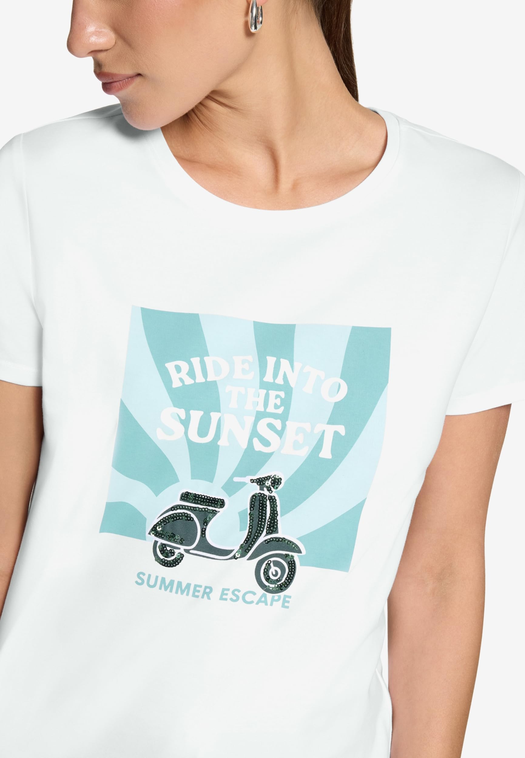 zero Shirt Kurz 1/2 Arm Damenshirt mit Print