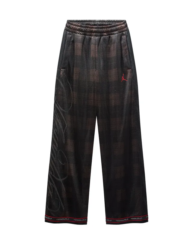 Mowalola Jordan Track Pants Hose Schwarz Mesh