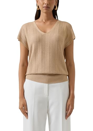 s.Oliver Red Label Feinstrickshirt Metallic-Garn kurzarm L