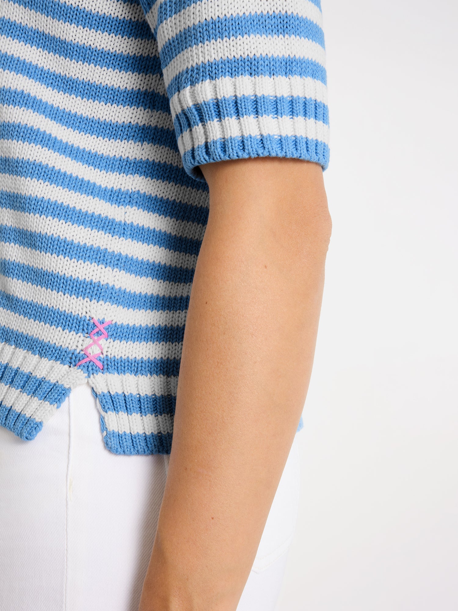 Lieblingsstück AminaL Kurzarm-Pullover air blue