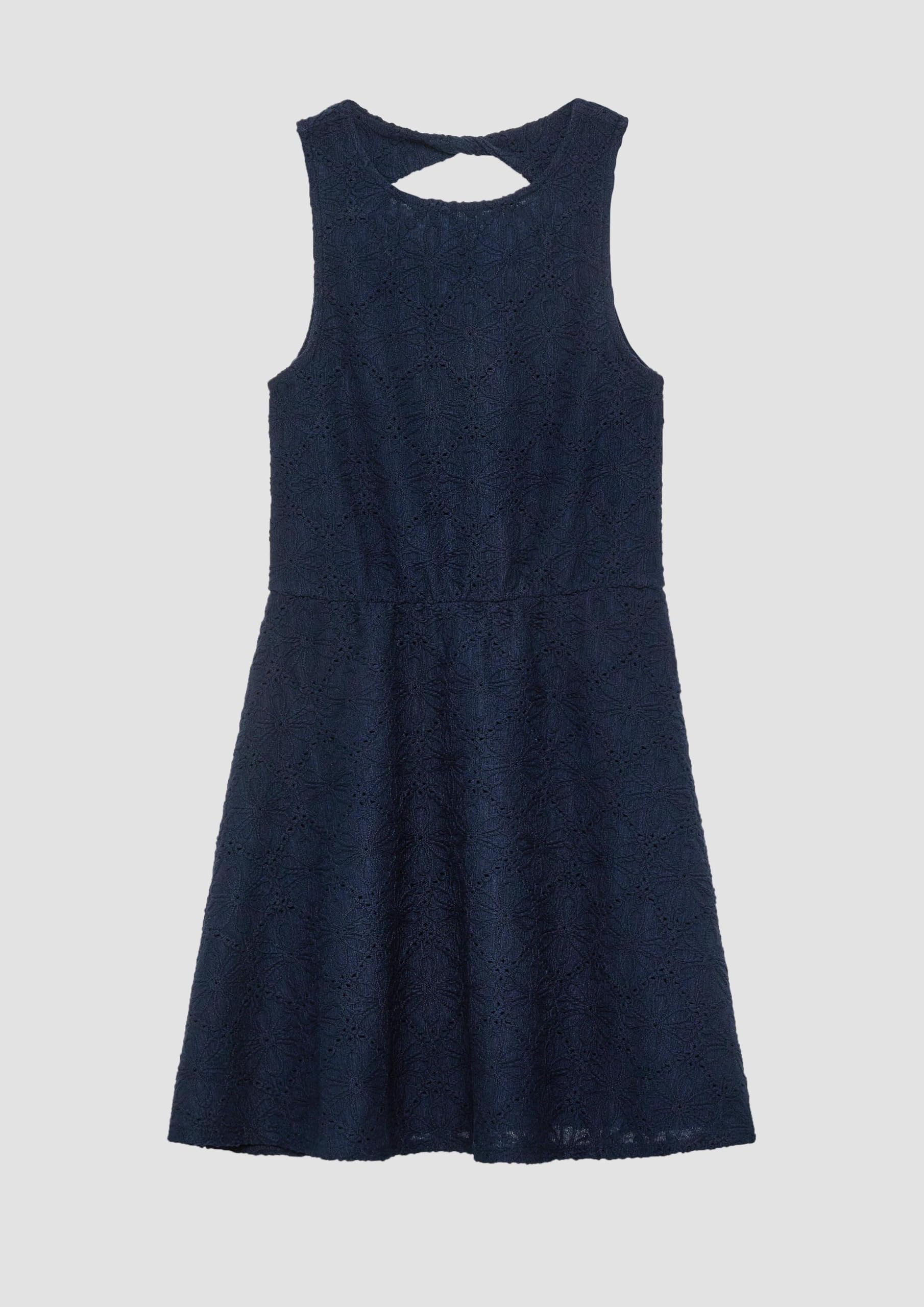 s.Oliver Red Label Cut-Out Kleid navy Strickmuster