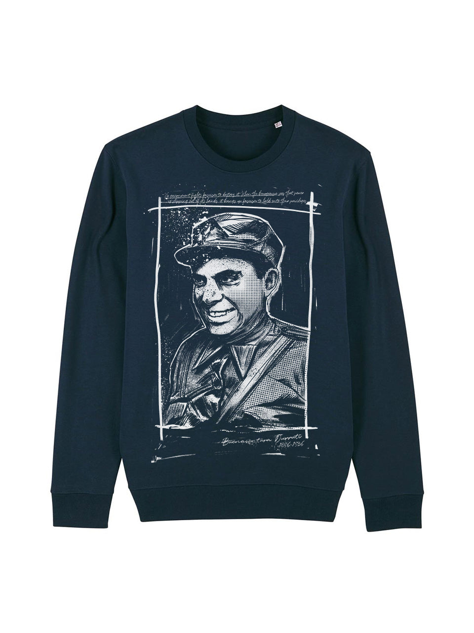 dna merch Keine Regierung Buenaventura Durruti Rundhalspullover Schwarz