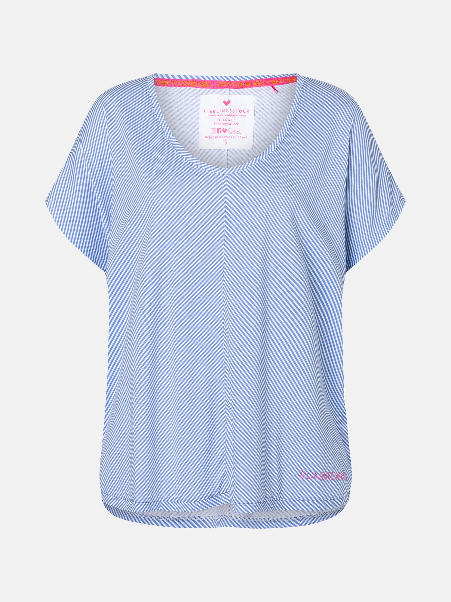 Lieblingsstück CrenildaL T-Shirt air blue Baumwollmix
