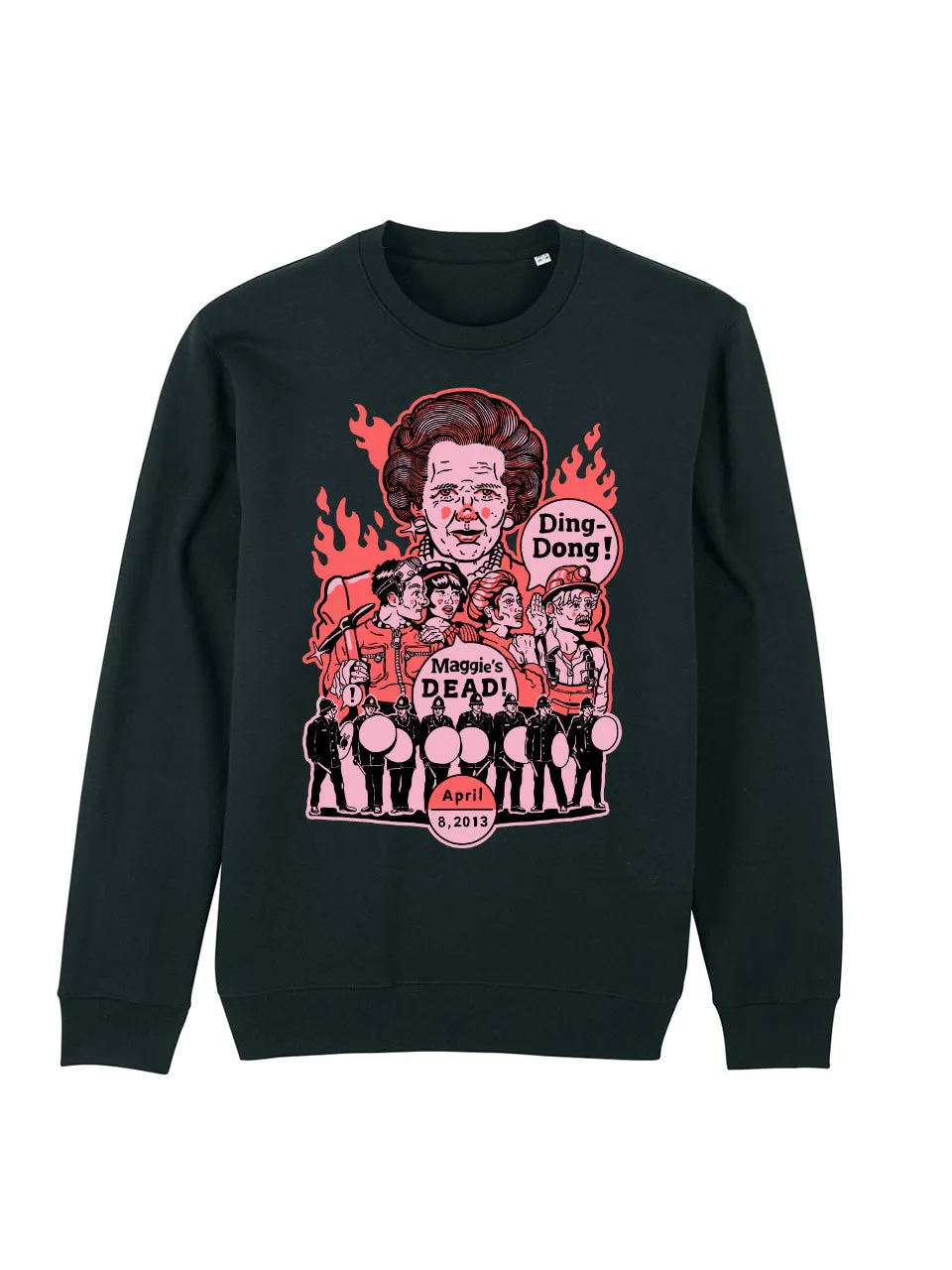 dna merch Ding Dong Maggie Thatcher Sweatshirt schwarz