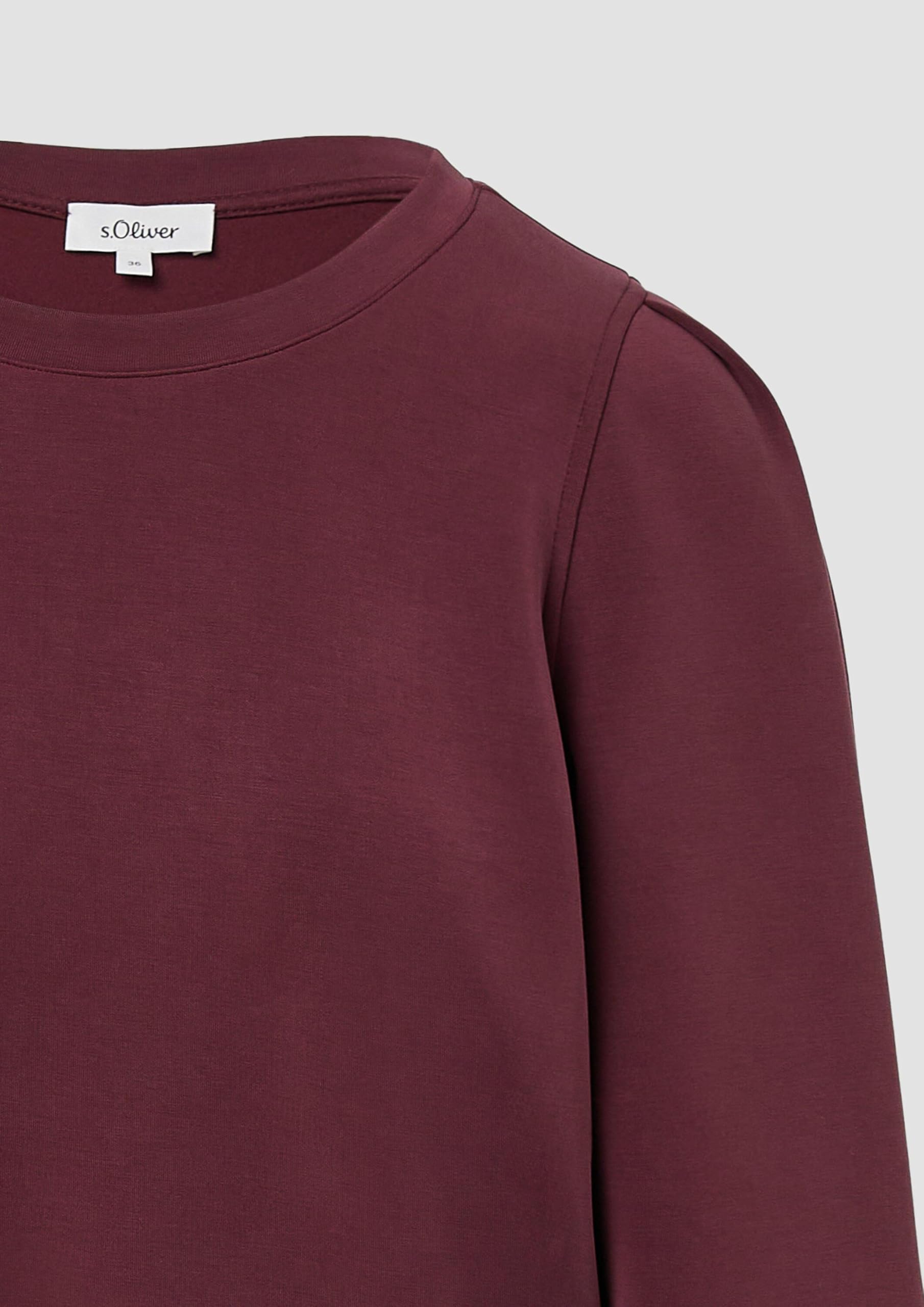s.Oliver Scuba-Sweatshirt Puffärmel 40 Modal Grau