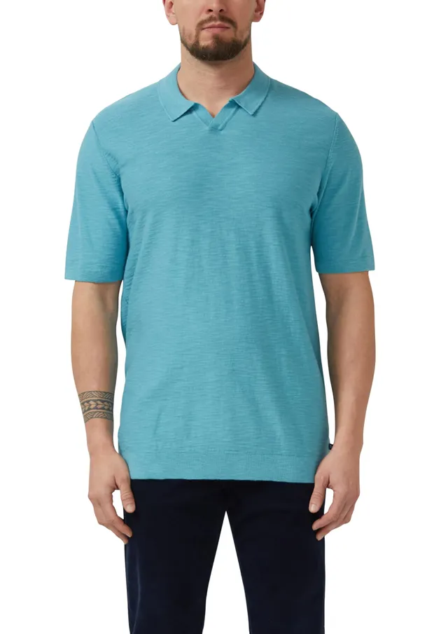 s.Oliver RED LABEL Strick-Poloshirt Flammgarn Regular Fit