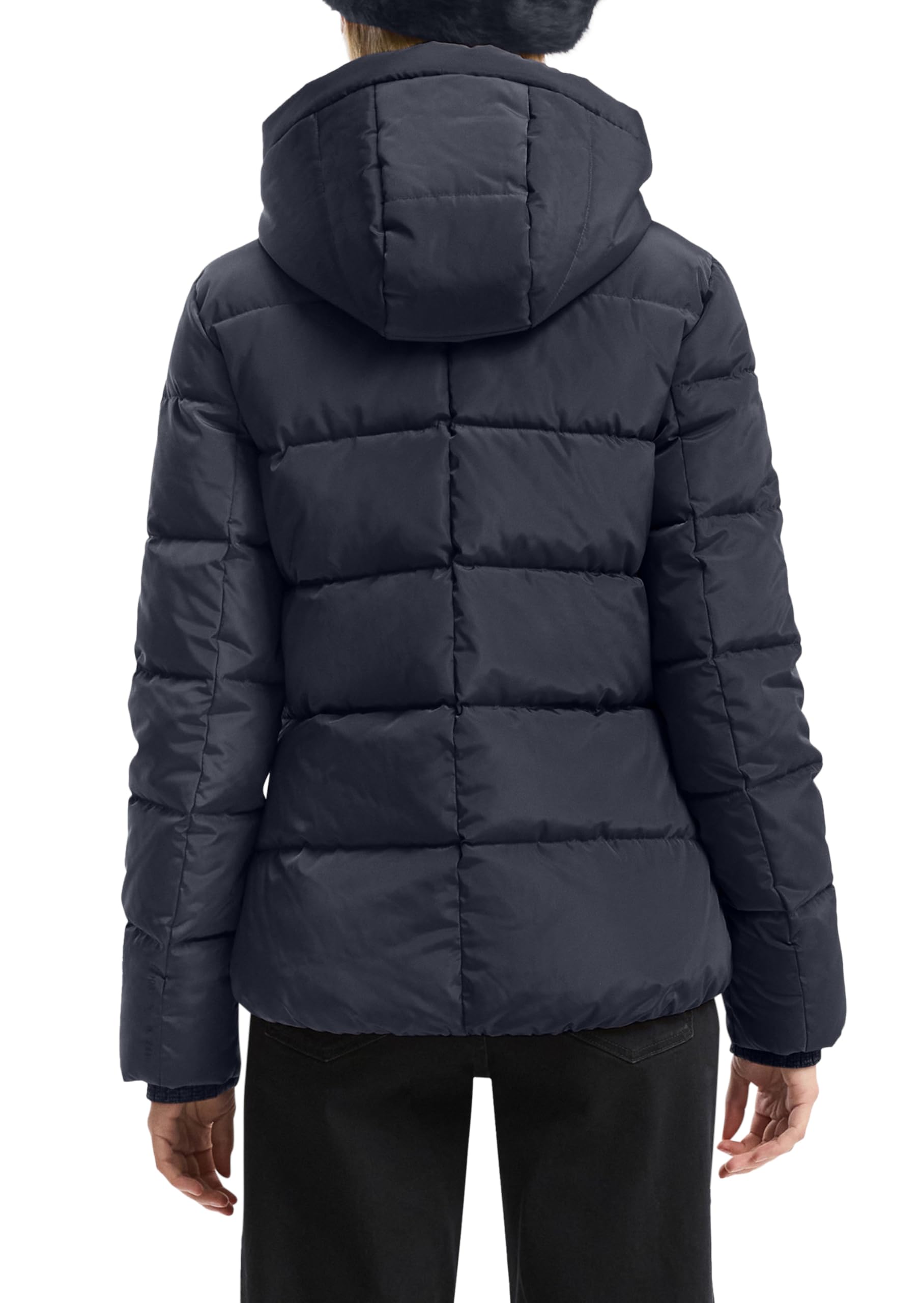 s.Oliver QS Steppjacke wattiert Kapuze M schwarz