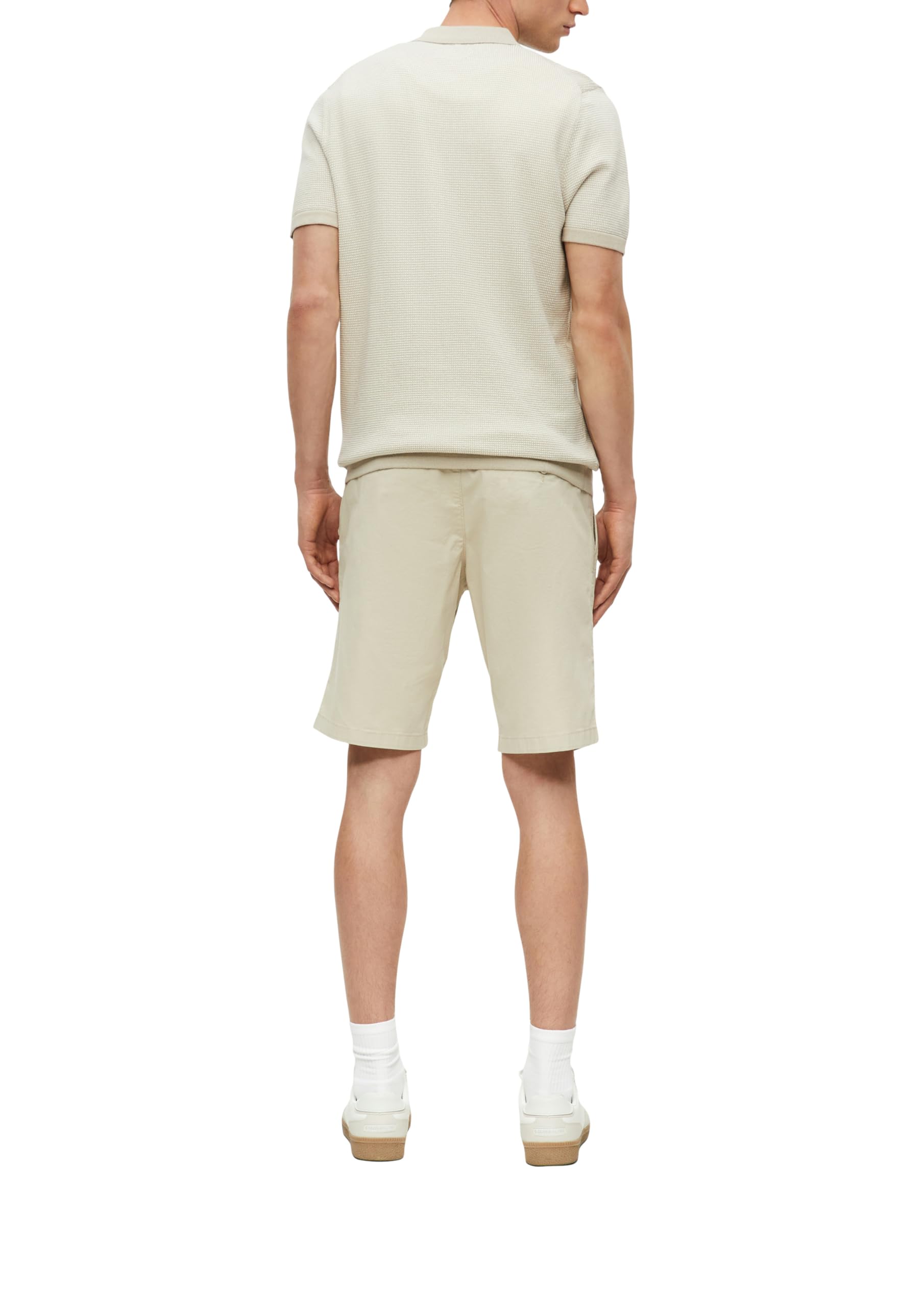 s.Oliver Red Label Strickpolo Damen Baumwolle Beige Zweifarbig