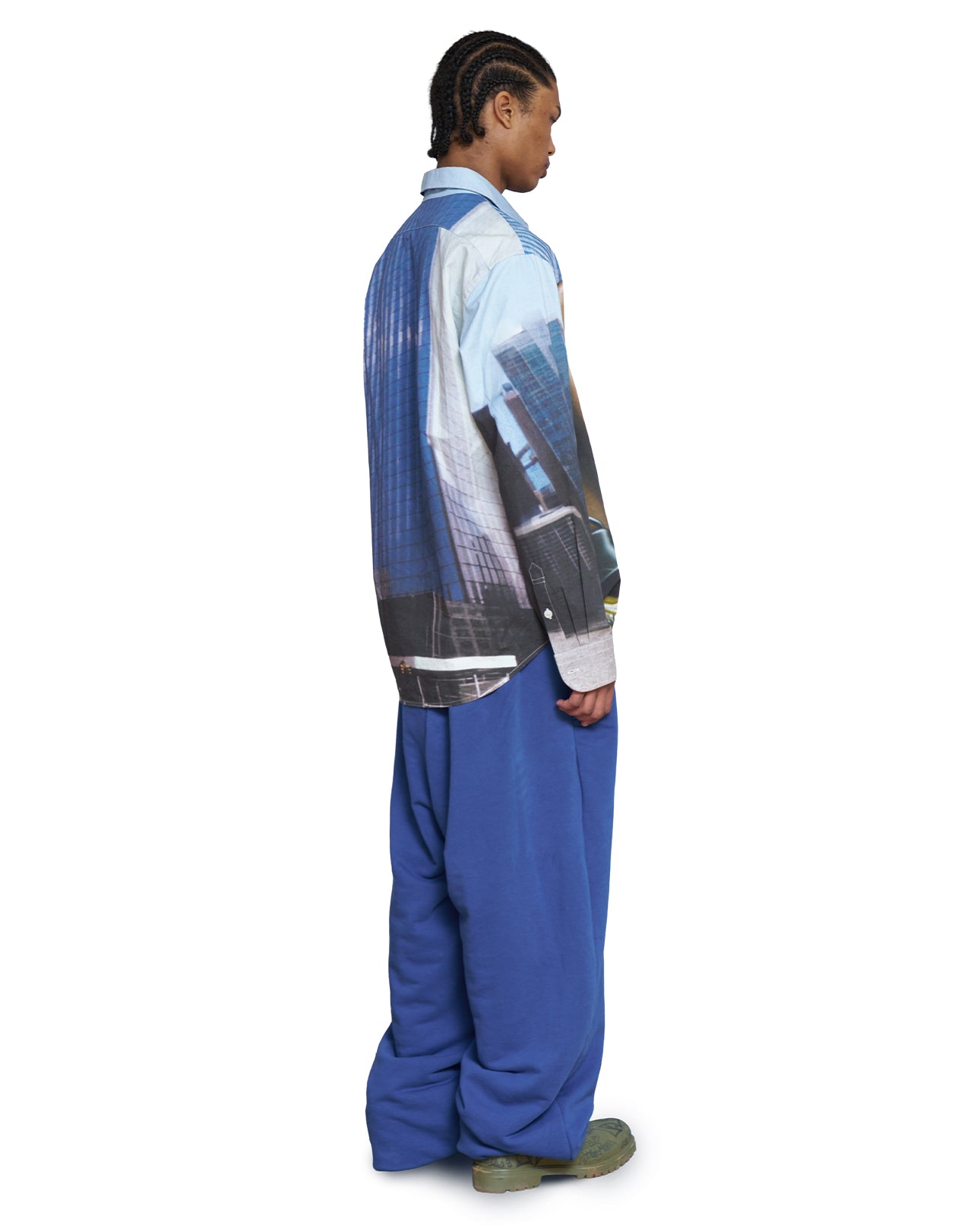 Mowalola Taxi Shirt Hemd Baumwolle Print XS