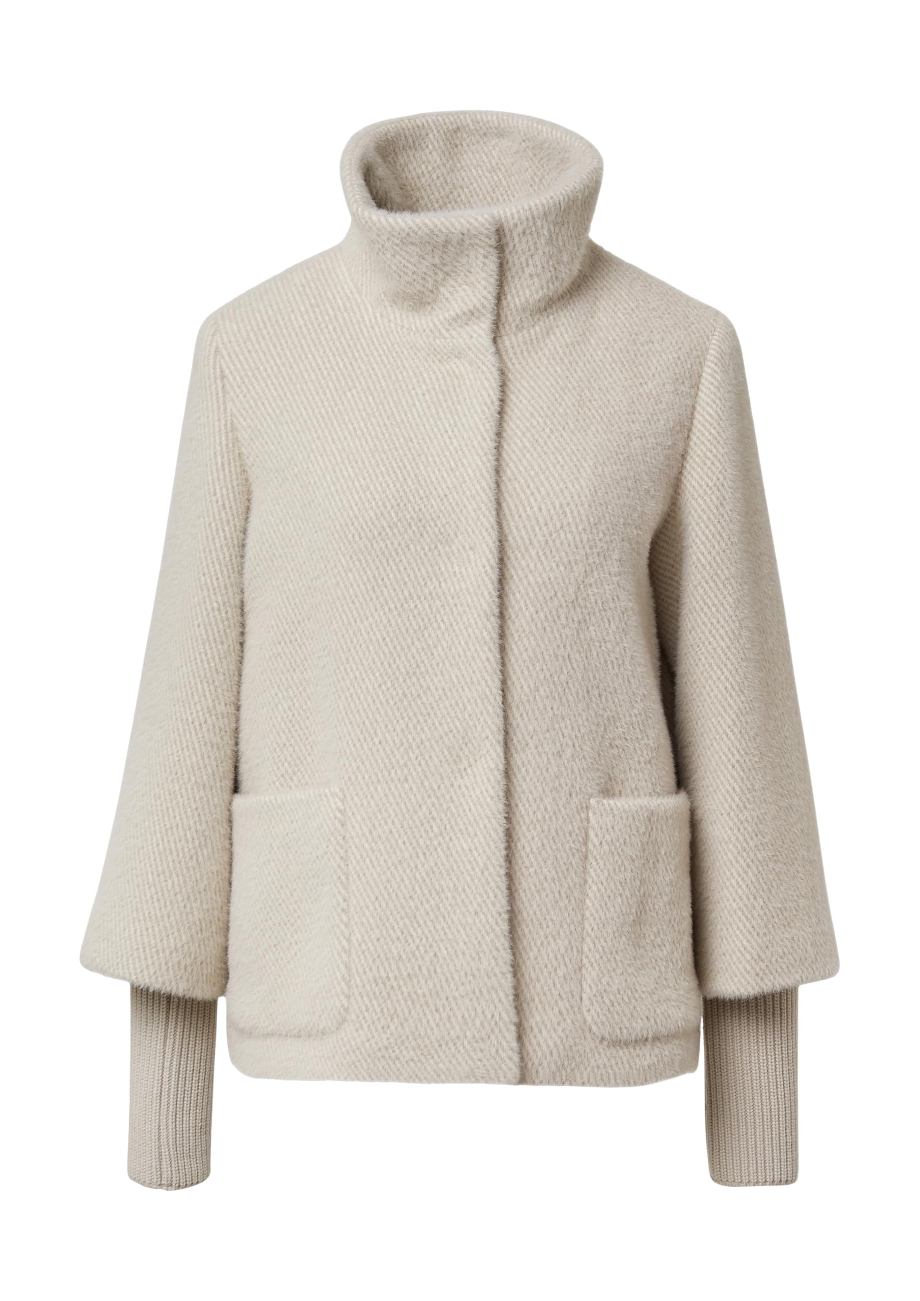 s.Oliver Teddy-Plüsch Jacke helles beige Gr.42 kurz