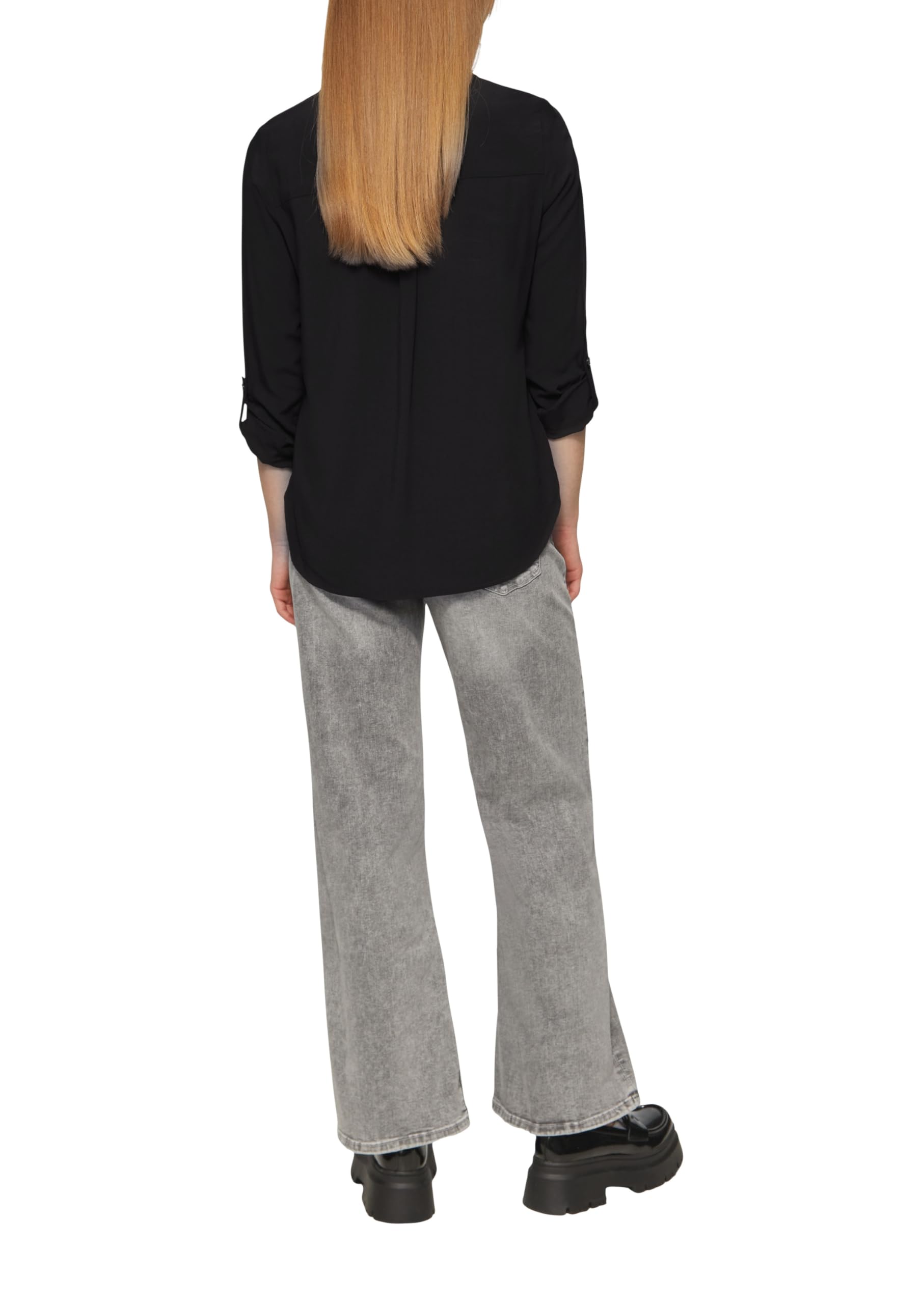 s.Oliver QS Viskosebluse Turn-up Taschen Gr. 40