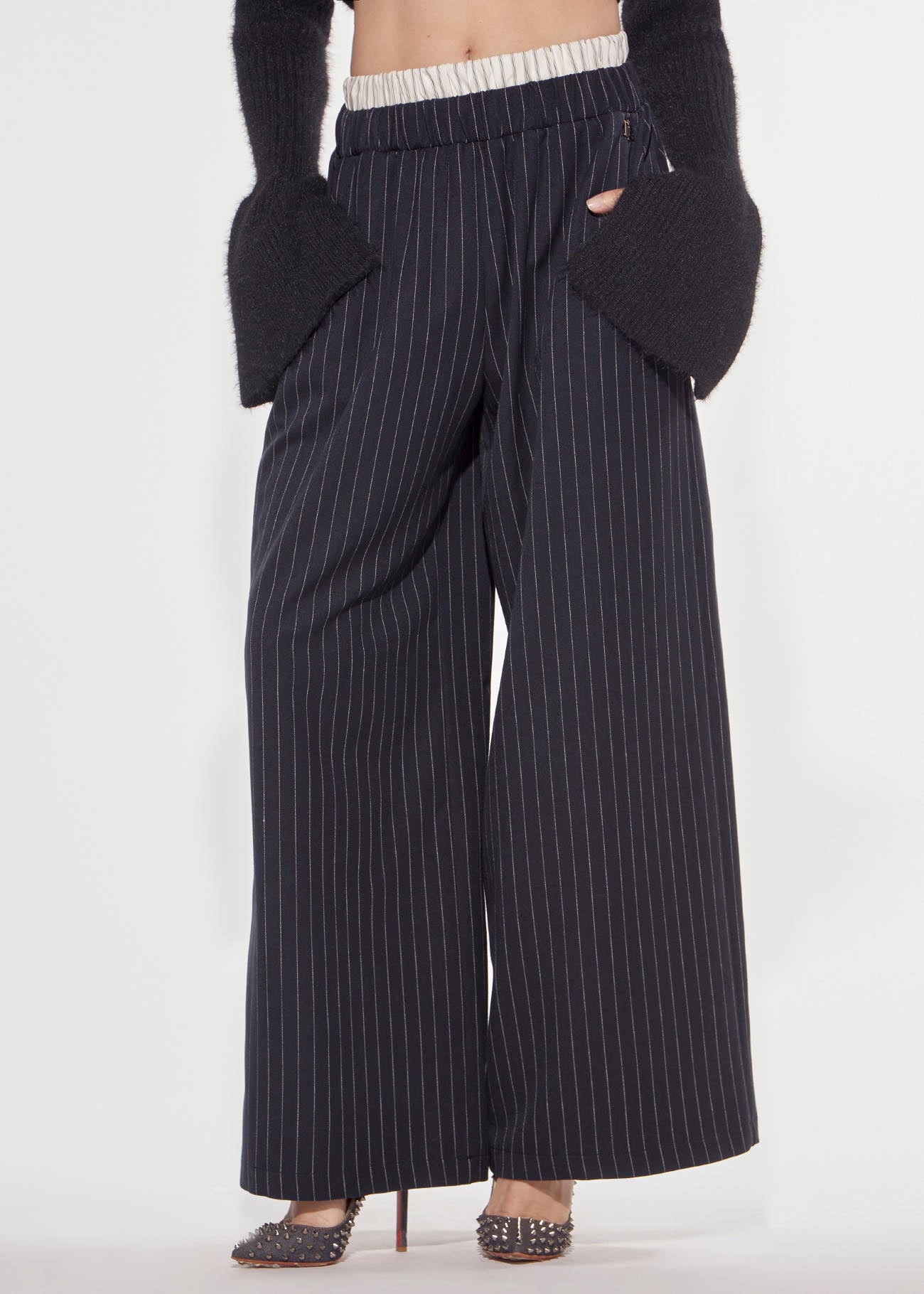 Denny Rose Academy Hose Dark Sapphire Nadelstreifen