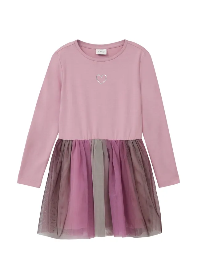 s.Oliver Junior Kleid Jersey Langarm Farbverlauf Mesh