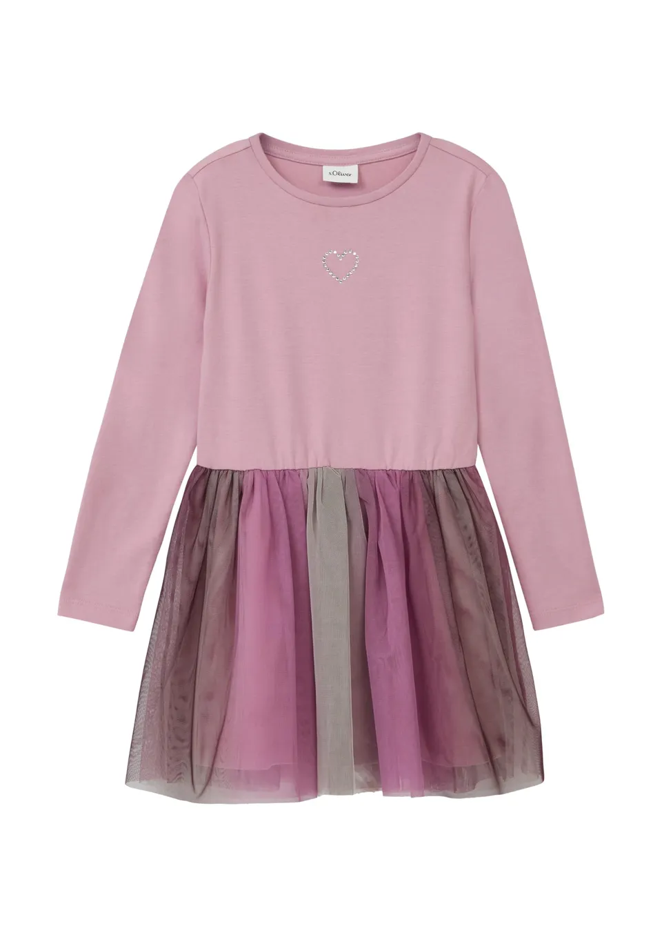 s.Oliver Junior Kleid Jersey Langarm Farbverlauf Mesh