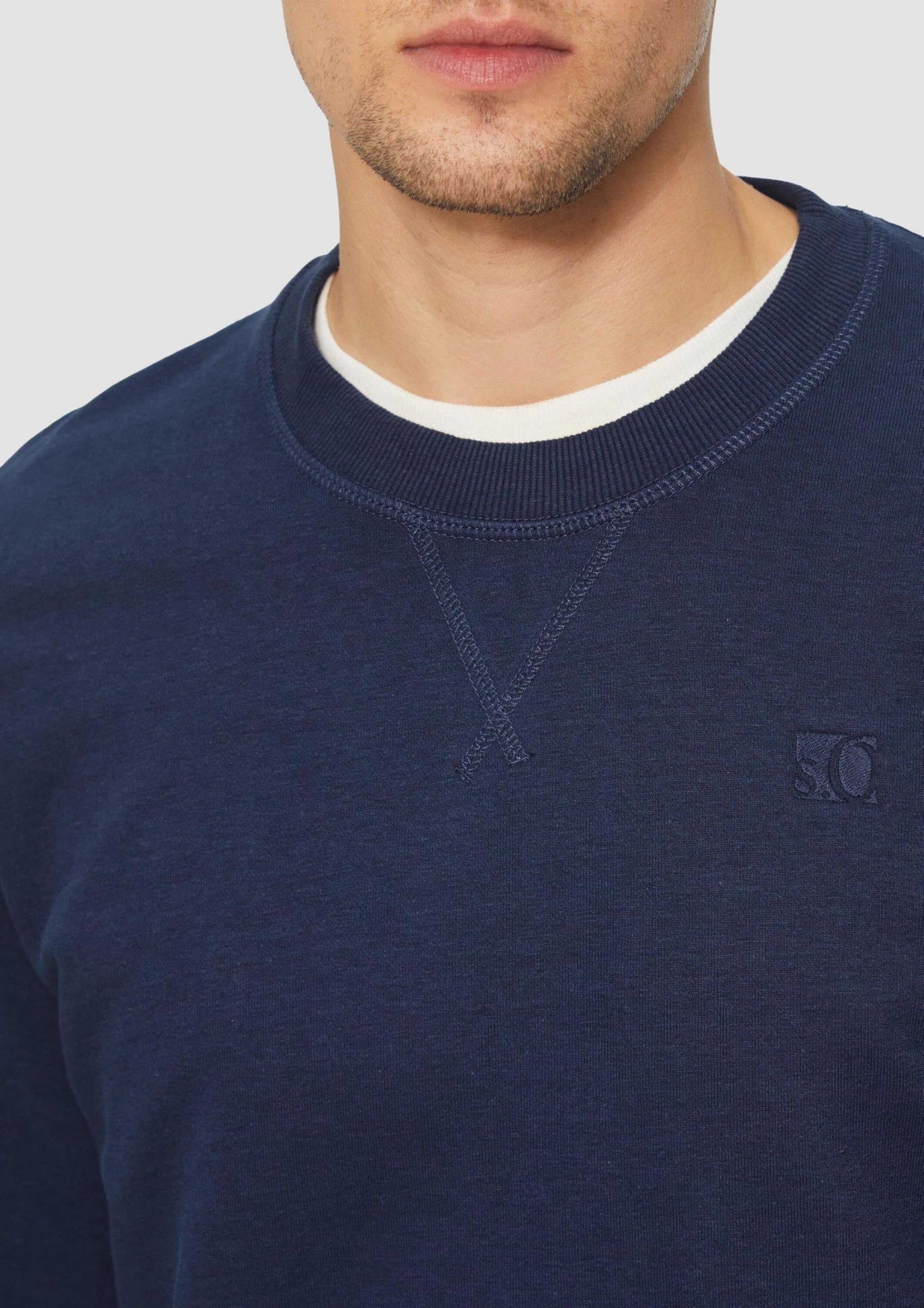 s.Oliver Crew Neck Sweatshirt Baumwollmix wollweiß M