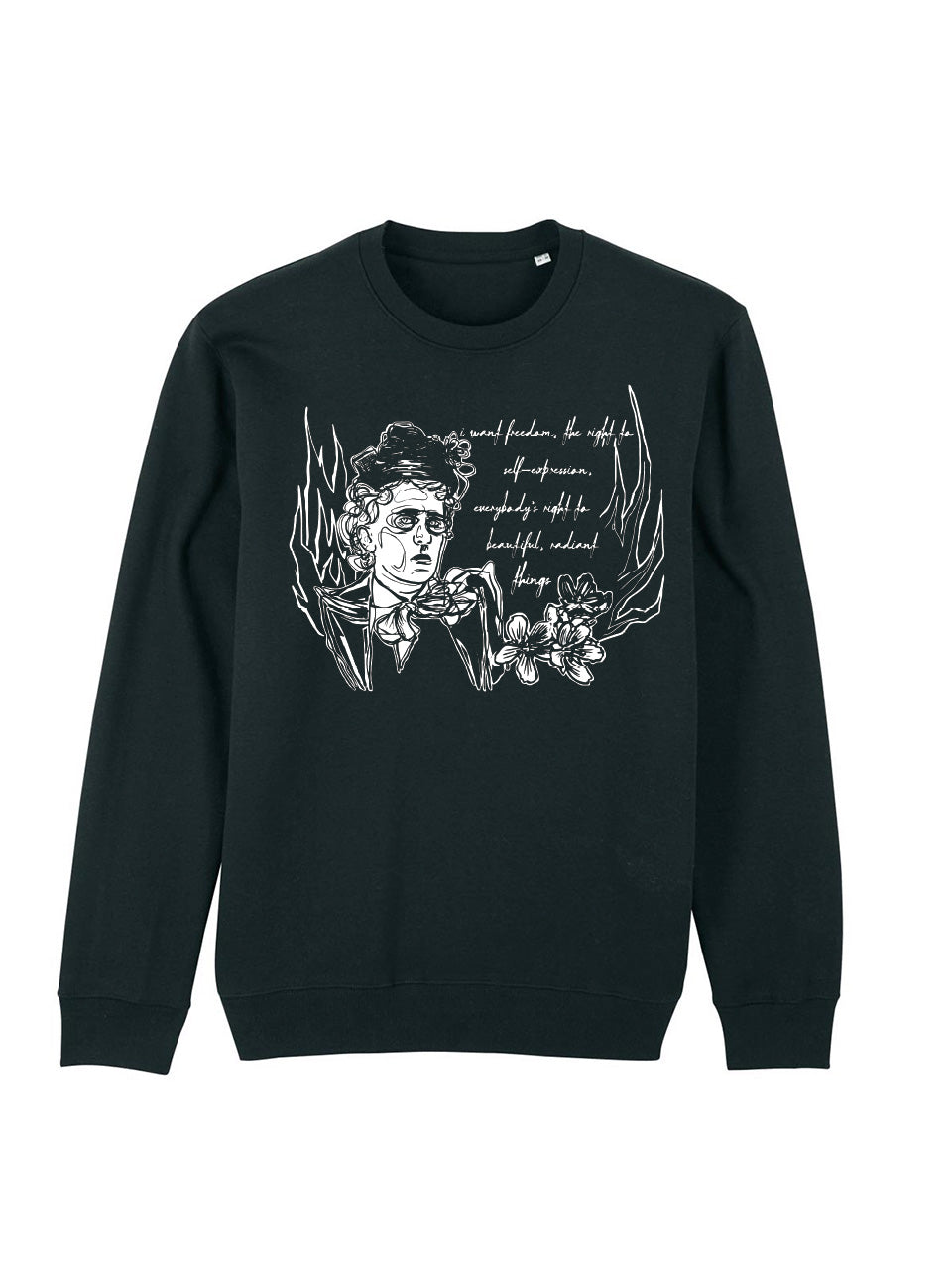 dna merch Freiheit Emma Goldman Rundhalspullover Damen Baumwolle
