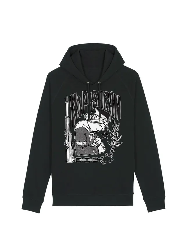 dna merch No Pasarán Spanische Revolution Hoodie Bio-Baumwolle