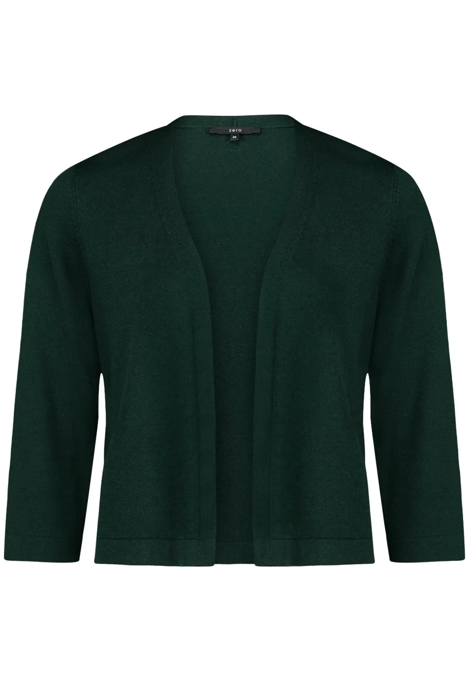 zero Feinstrickjacke 3/4 Arm Green Forest Gr.40 Feinstrick
