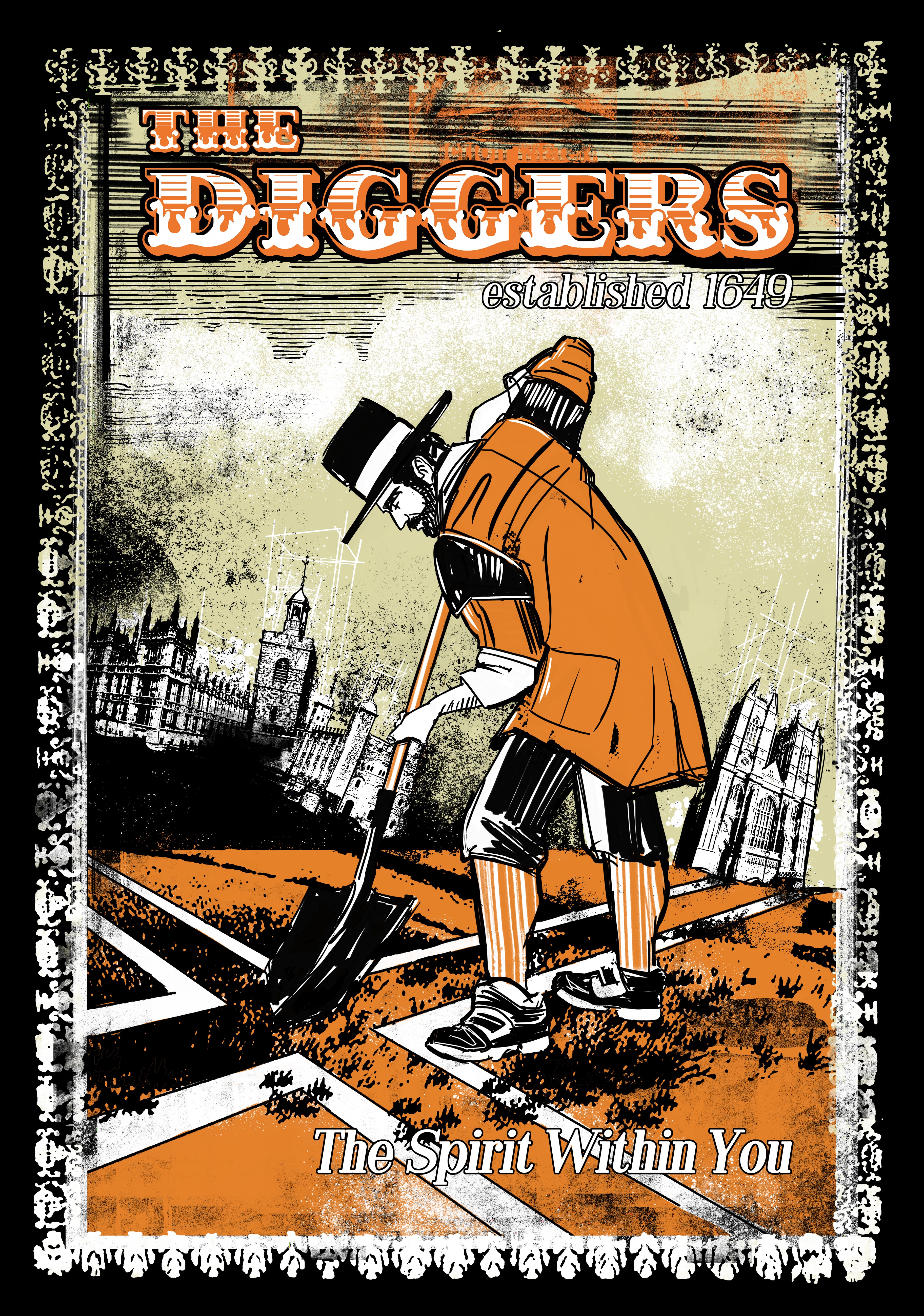 dna merch The Diggers Kapuzenpullover schwarz Bio