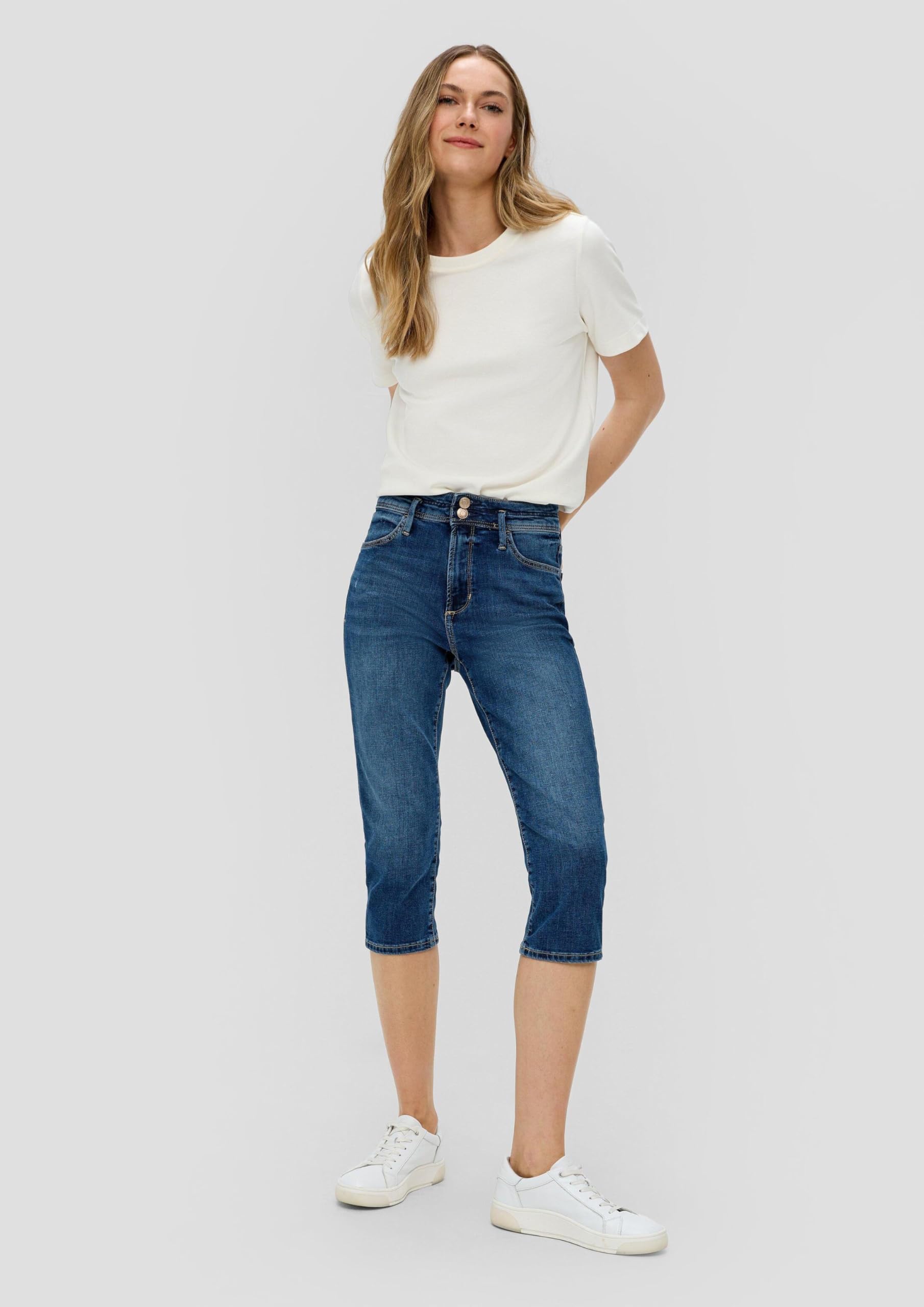 s.Oliver Red Label Betsy Capri-Jeans Größe 34 blau Slim Fit