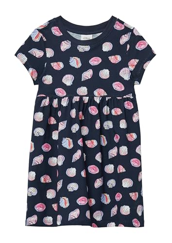 s.Oliver RED LABEL Jersey-Kleid A-Linie Print Gr.122 tiefblau