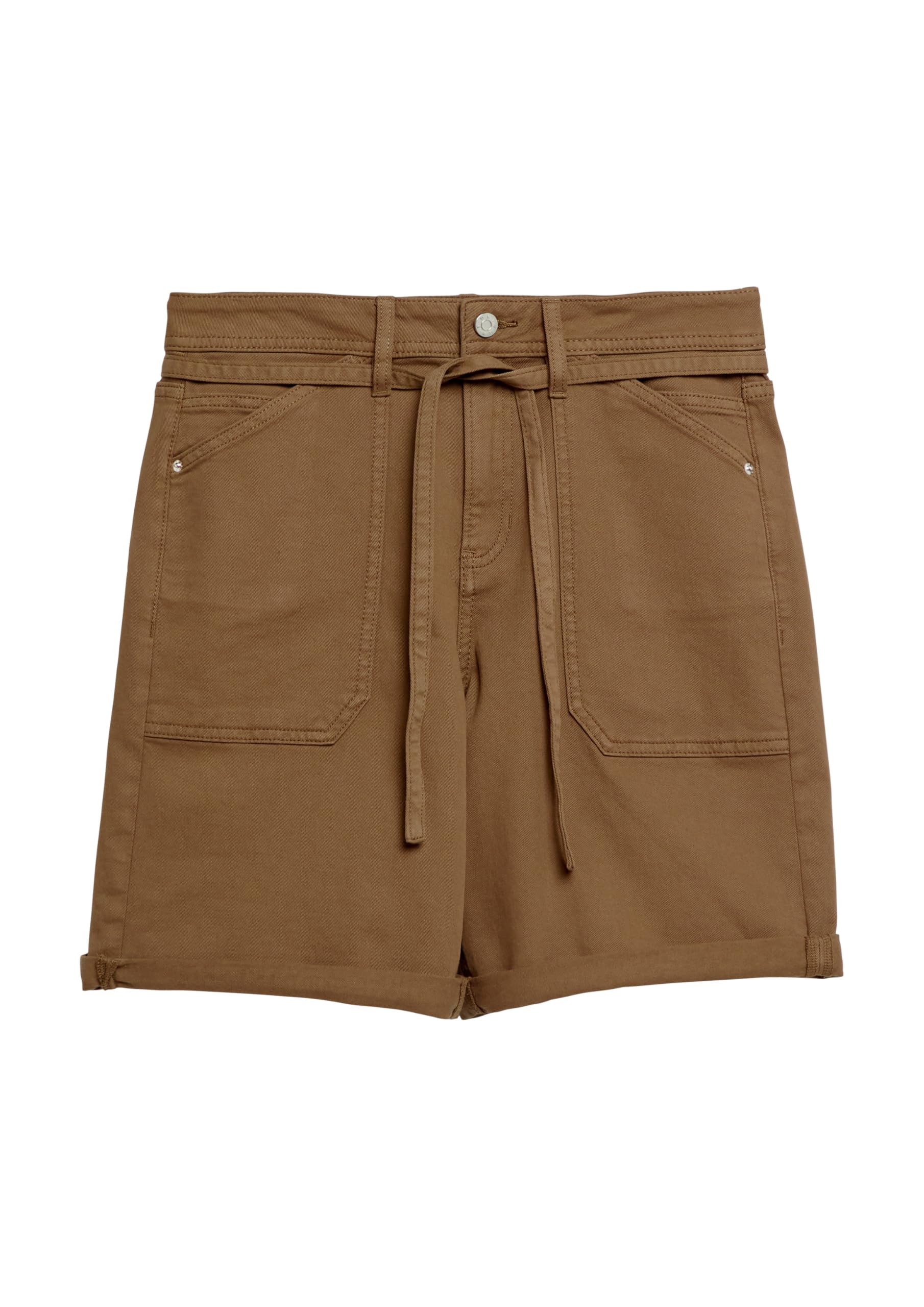 s.Oliver Red Label Suri Jeans-Shorts Damen Mid Rise Bindegürtel