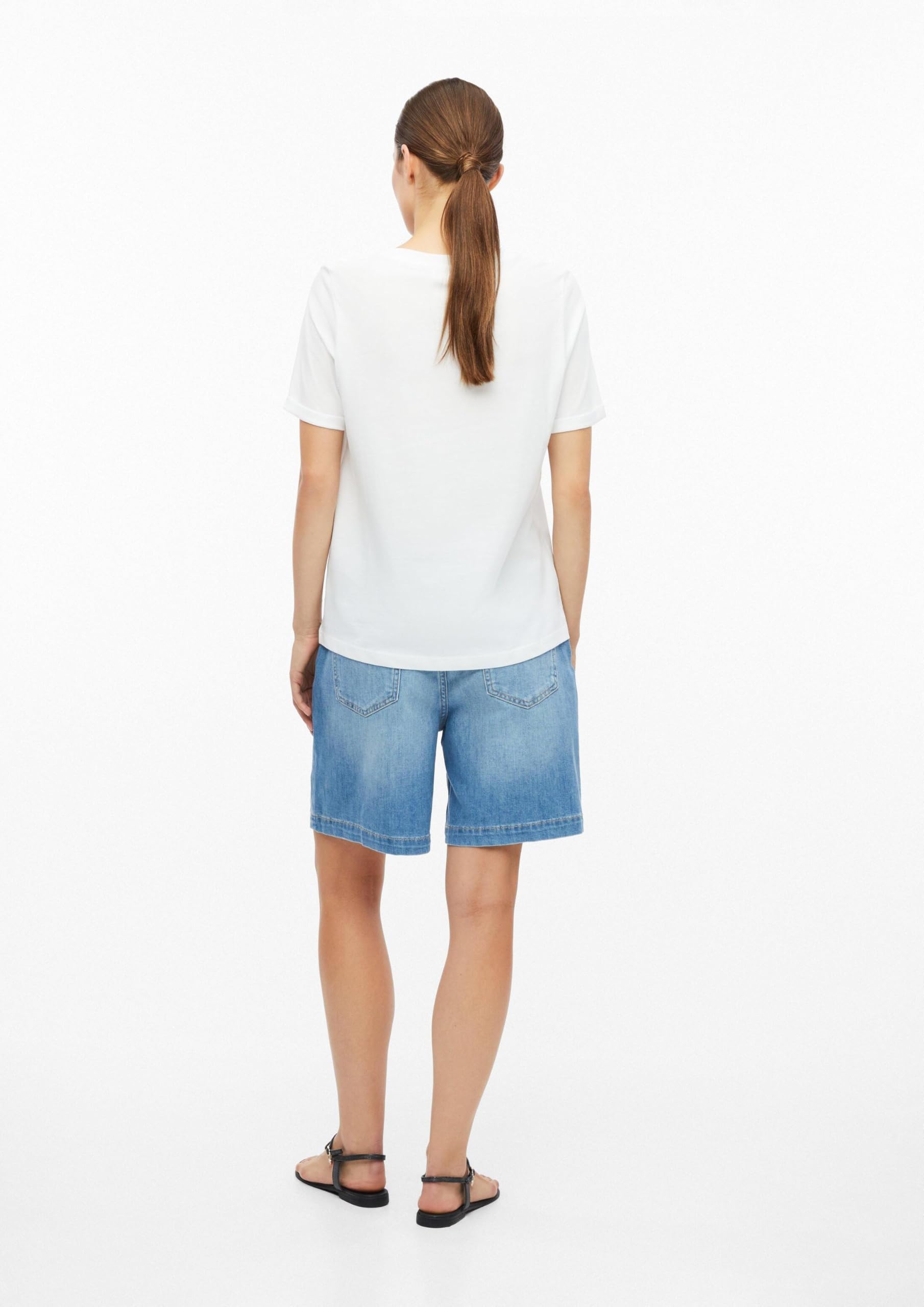 s.Oliver Red Label T-Shirt weiß Frontprint Baumwolle