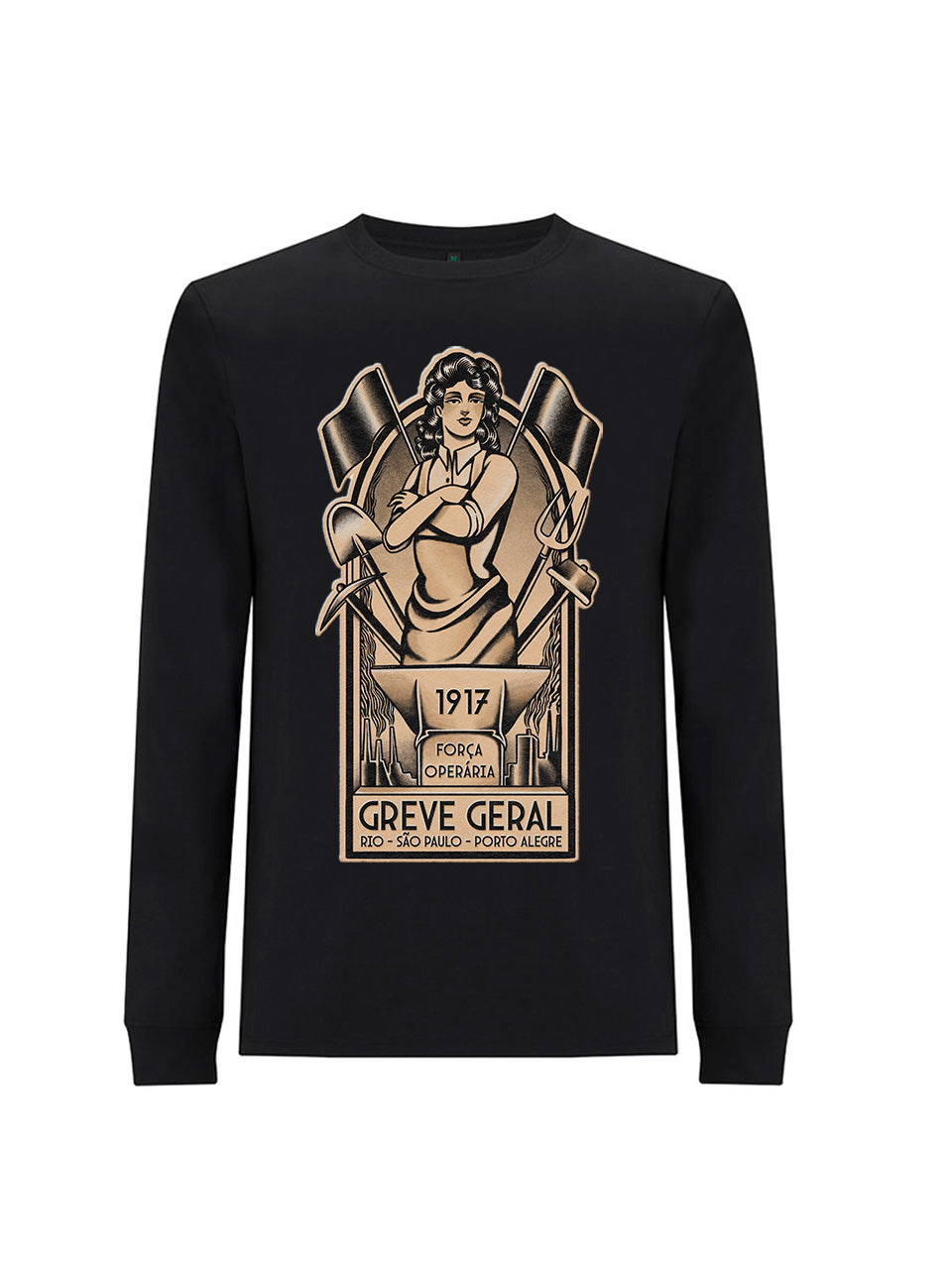 dna merch Força Operária Brasilien 1917 Langarmshirt Streik