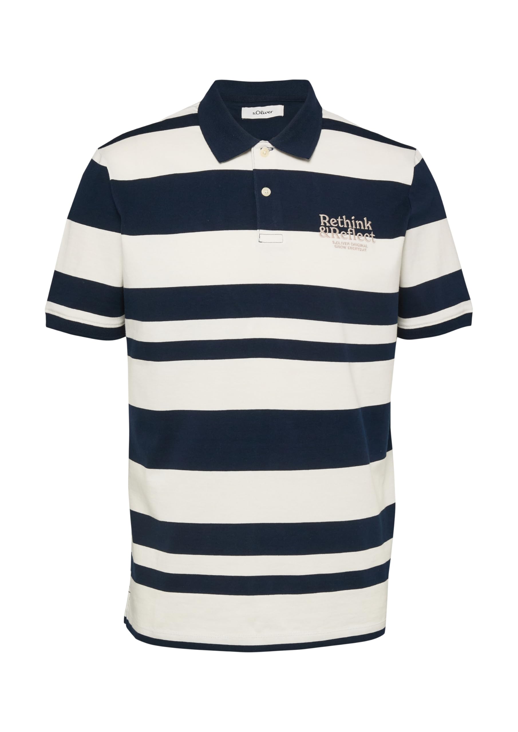 s.Oliver Poloshirt Streifen Stickerei 3XL Navy